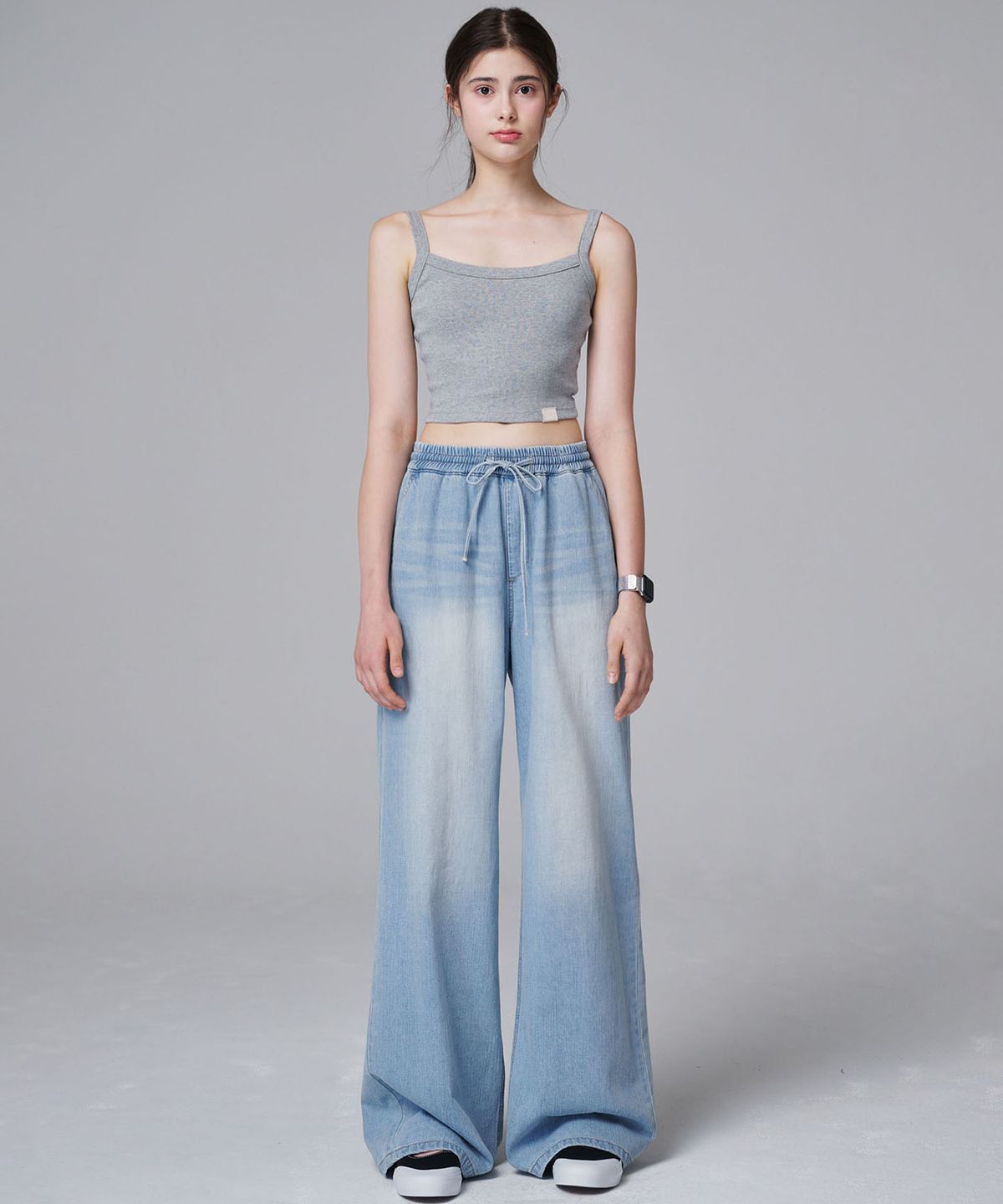마롭(MALOUPE) 9144 밴딩 워싱 데님 (인디고)