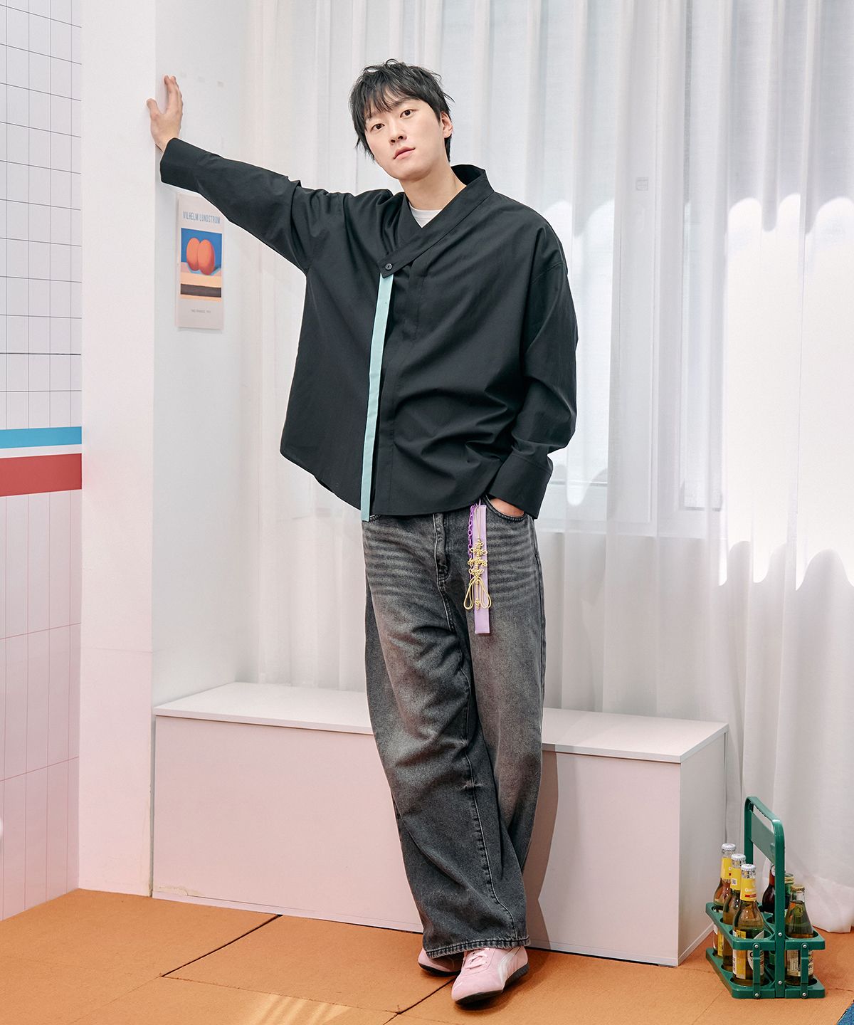 꼬마크(CCOMAQUE) 단추 고름셔츠 RP23A151