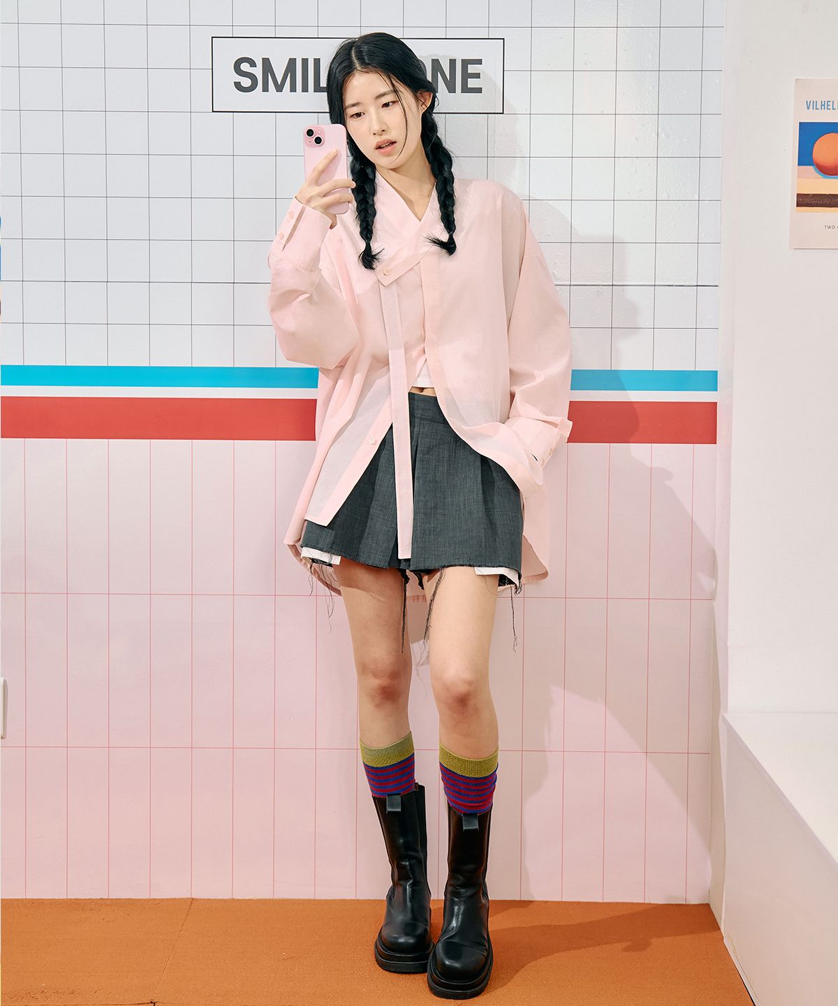 꼬마크(CCOMAQUE) 단추 고름셔츠 RP23A151
