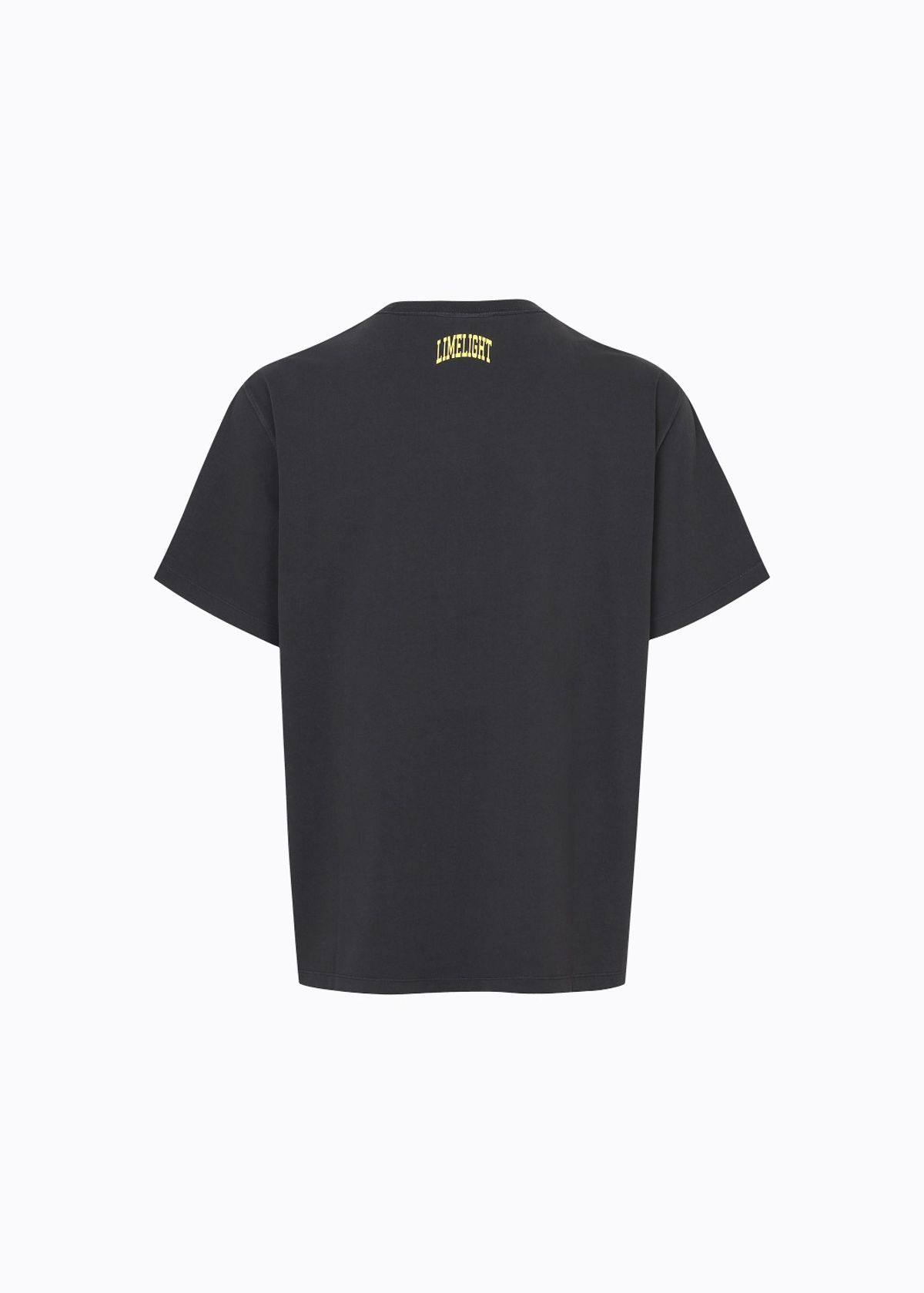 라임라잇 어패럴(LIMELIGHT APPAREL) 어패럴 피그먼트 아치 로고 티셔츠 (블랙/라임라잇)