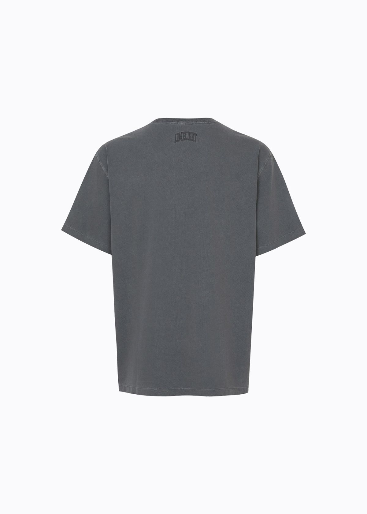 라임라잇 어패럴(LIMELIGHT APPAREL) 어패럴 피그먼트 아치 로고 티셔츠 (차콜/그레이)