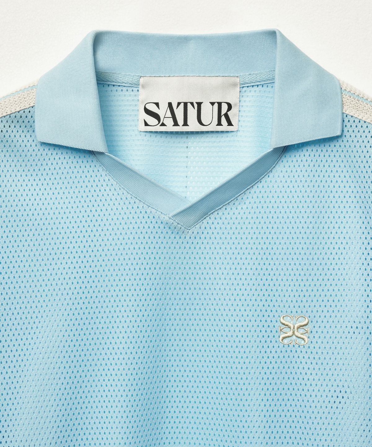 세터(SATUR) 로잔 메쉬 풋볼 셔츠 스카이 블루