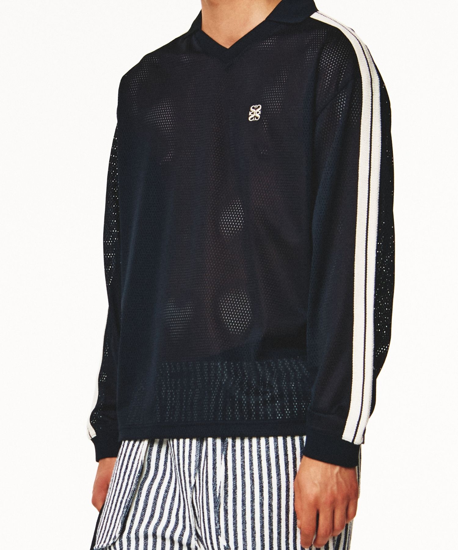 Tシャツ・カットソー SATUR Lausanne Mesh Football Shirt 5FT2117 MUSINSA | SATUR Lausanne Mesh Football Shirt Black
