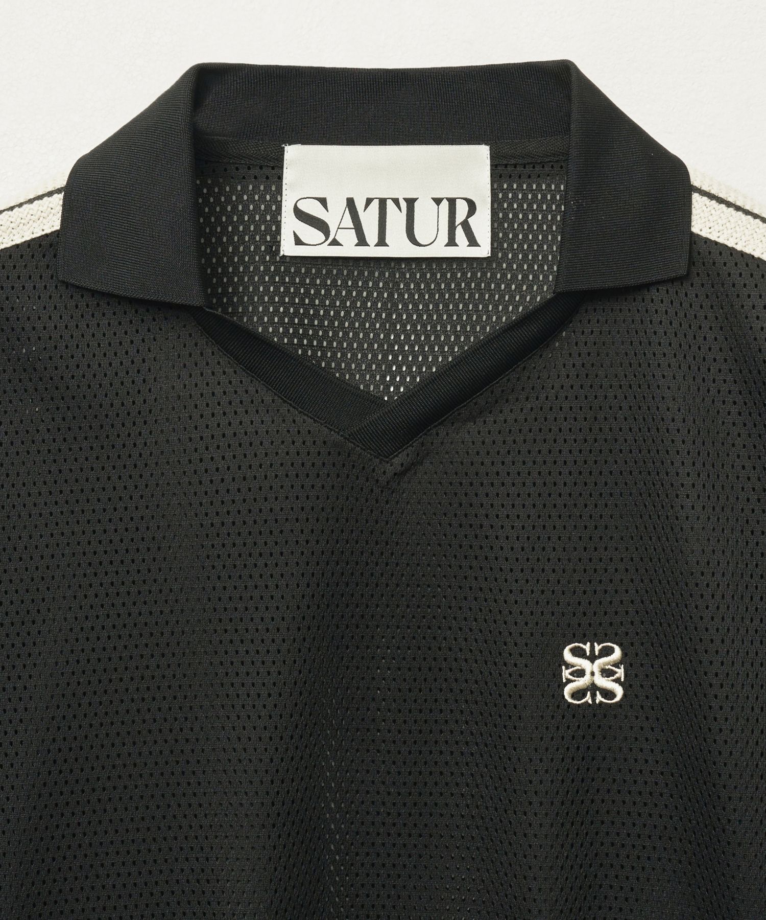 Tシャツ・カットソー SATUR Lausanne Mesh Football Shirt 5FT2117 MUSINSA | SATUR Lausanne Mesh Football Shirt Black