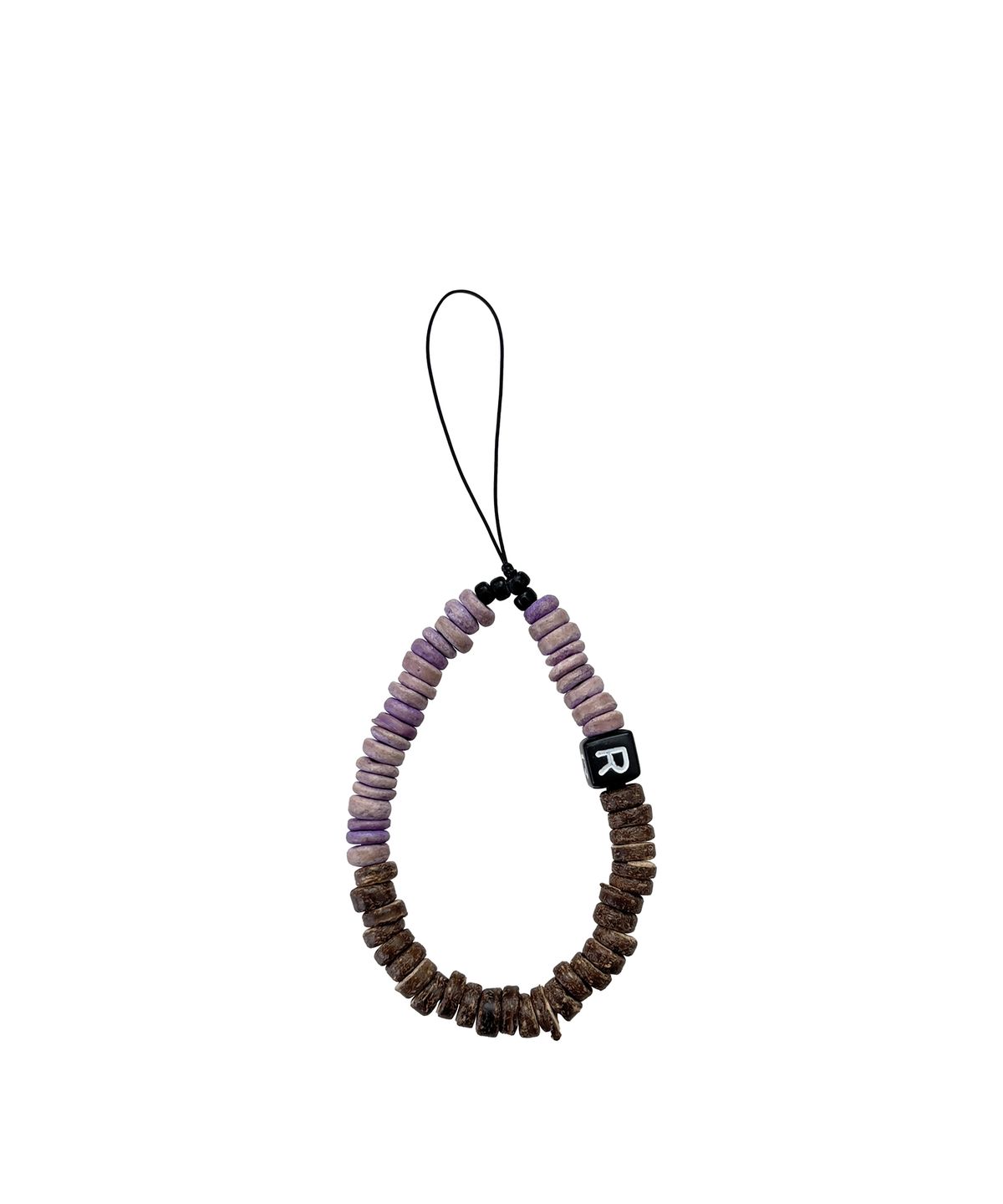 르브아시스(REVOIRSIS) bebe beads phone strap violet+c.brown