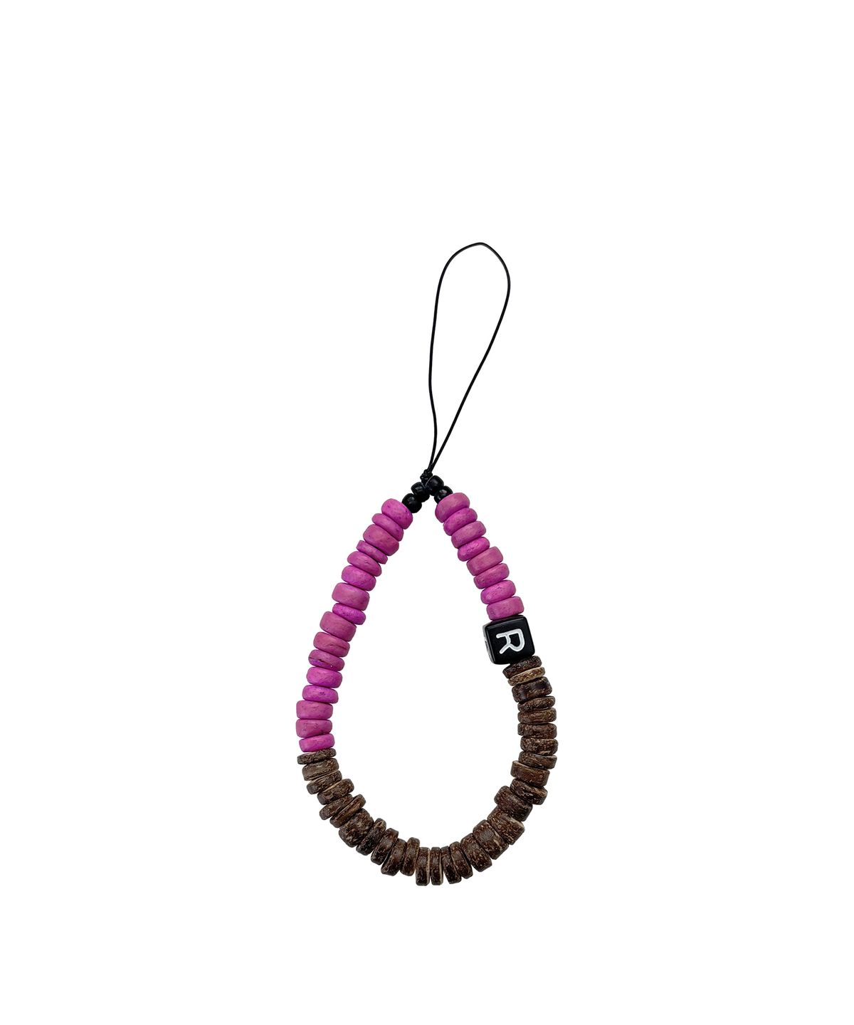 르브아시스(REVOIRSIS) bebe beads phone strap magenta+c.brown