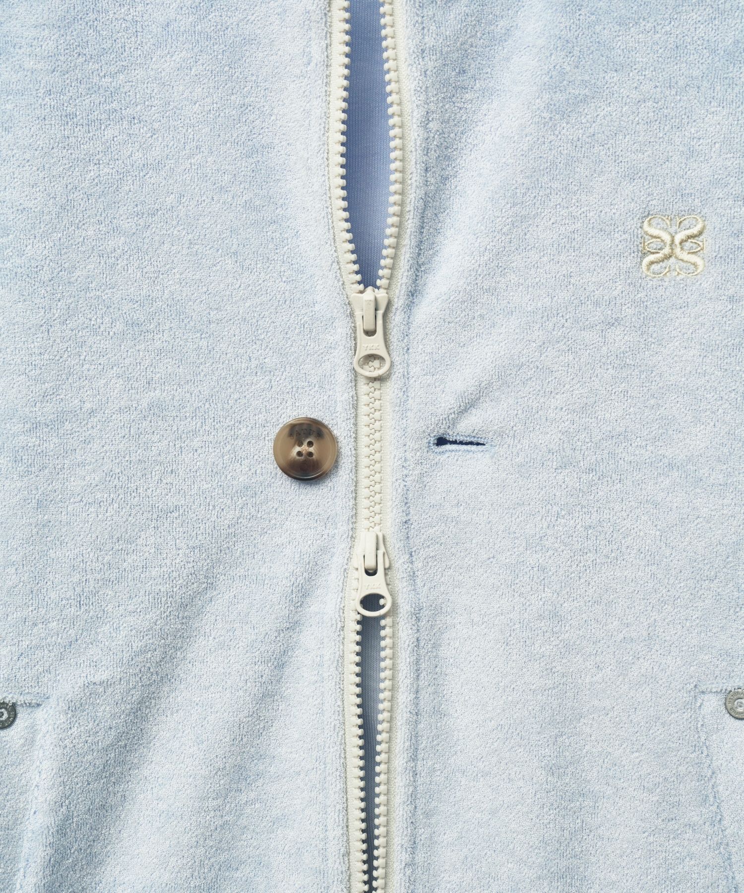 MUSINSA公式 | SATUR (W) Lawton Terry Track Zip-Up Jacket Sky