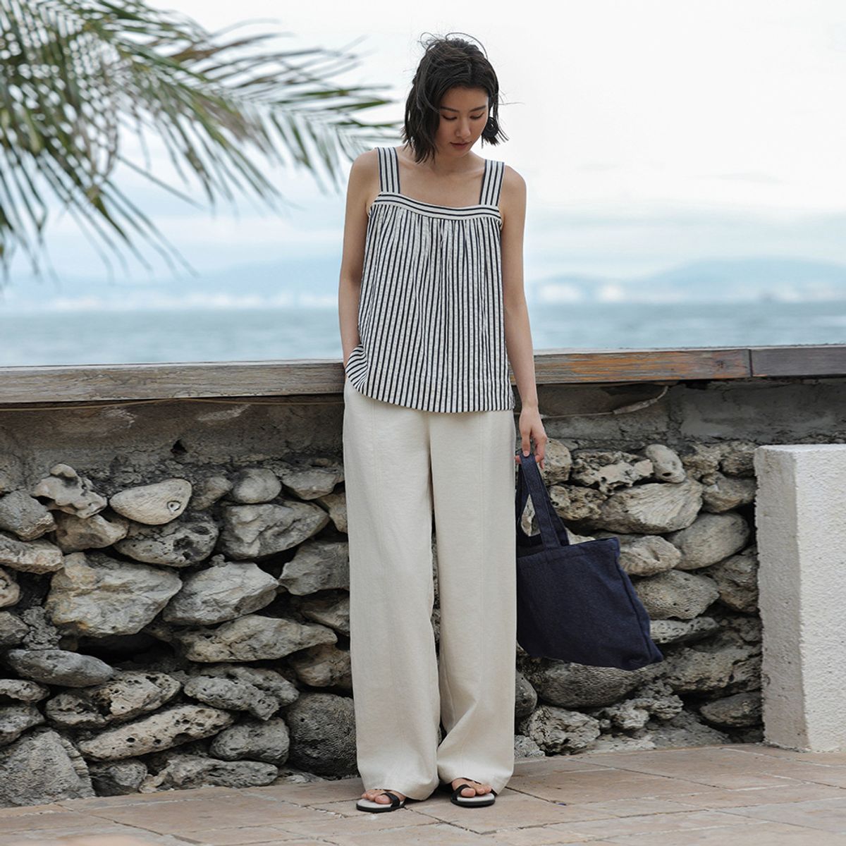 랭썬(LANGSON) LS_Premium draped wide pants