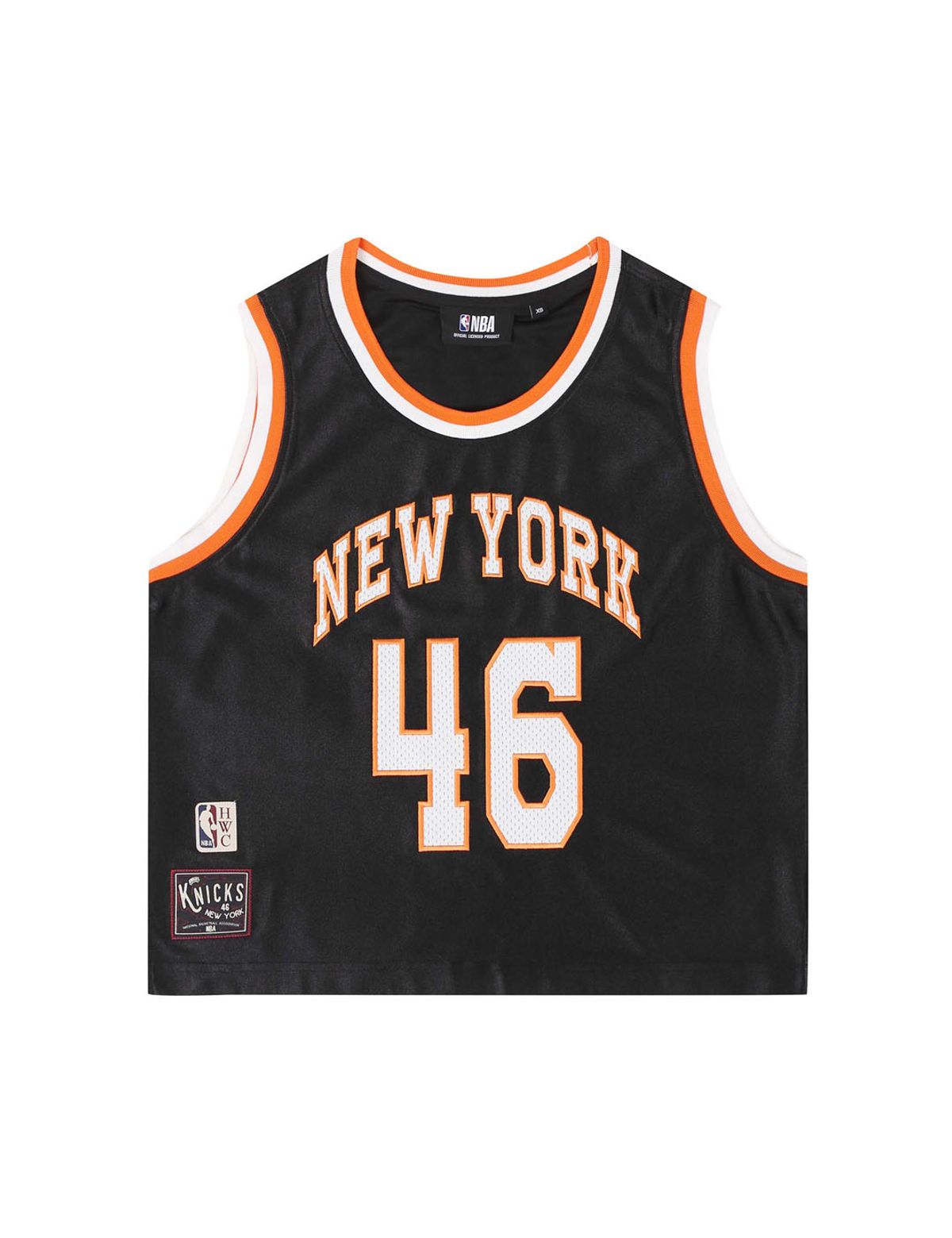 엔비에이(NBA) HWC NYK 사틴 농구저지 슬리브리스(N252TS854P) 블랙