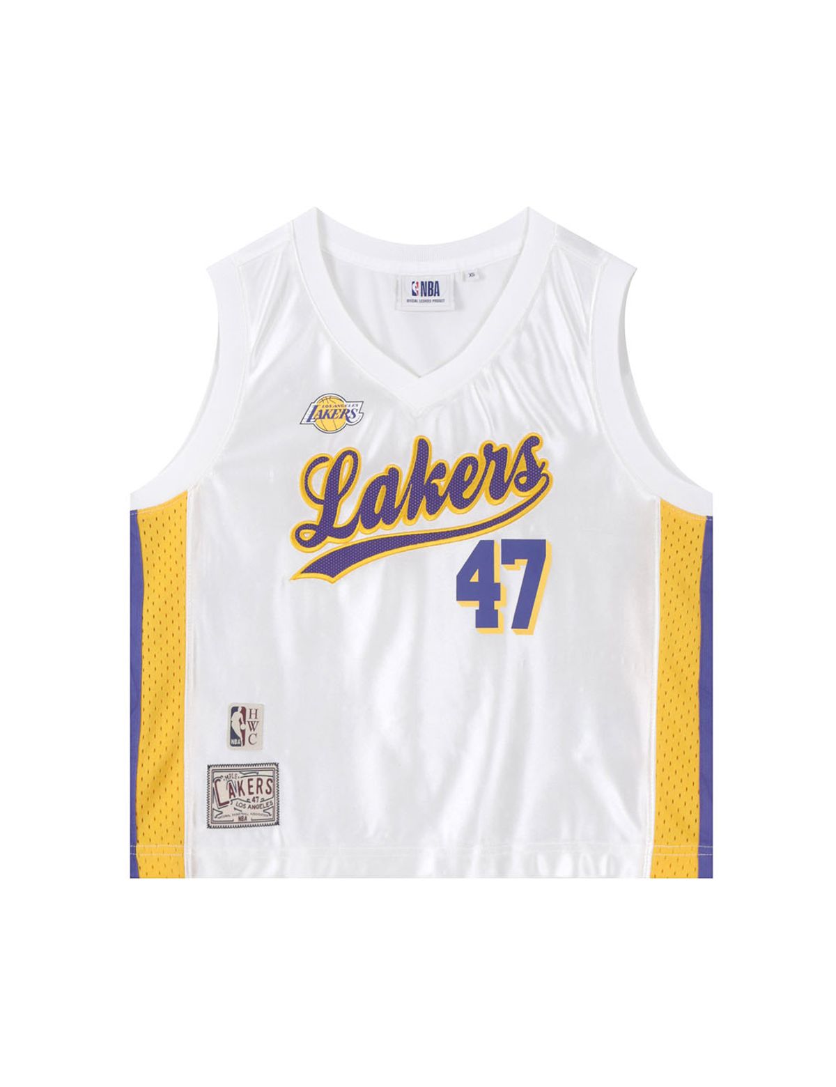 엔비에이(NBA) HWC LAL 사틴 농구저지 슬리브리스(N252TS855P) 화이트