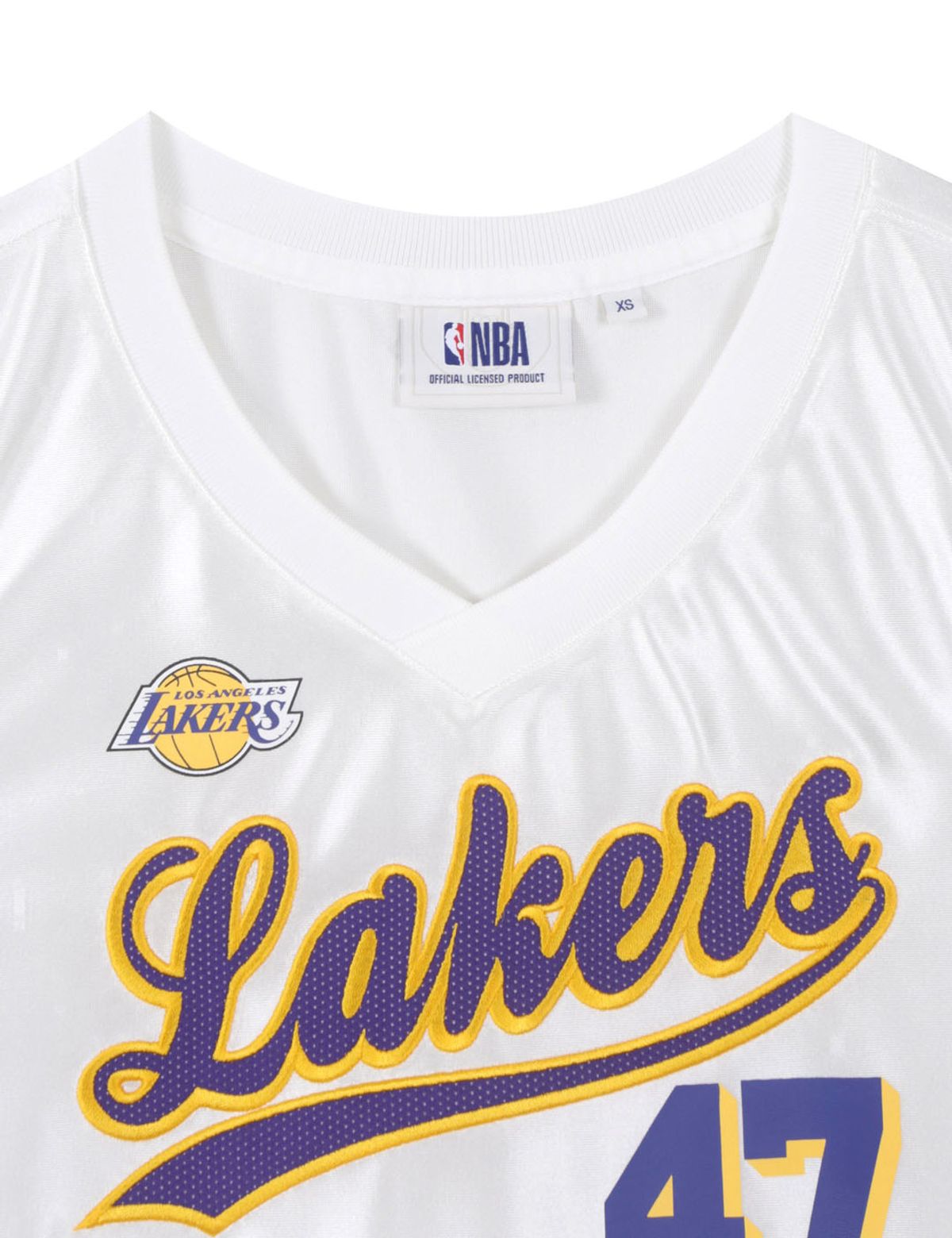 엔비에이(NBA) HWC LAL 사틴 농구저지 슬리브리스(N252TS855P) 화이트