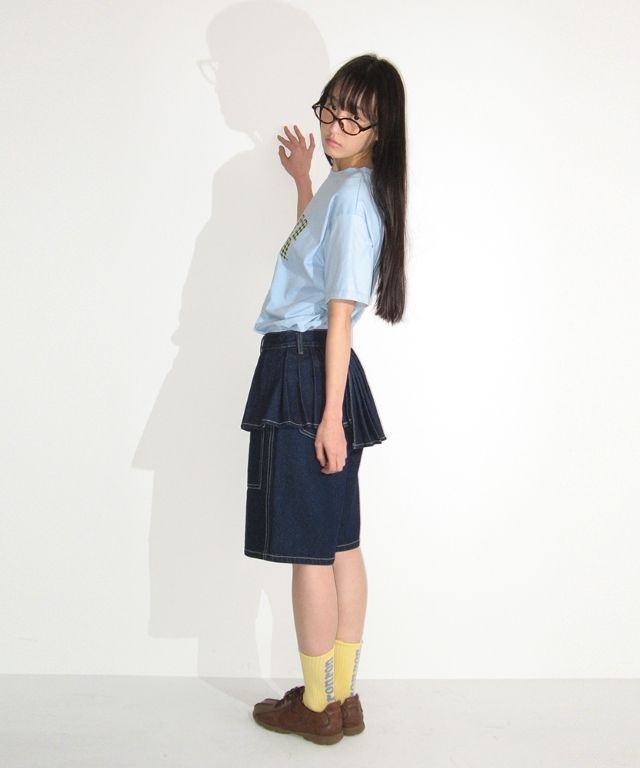 MUSINSA | RONRON OFF BALANCE PLEAT LAYERED SHORTS PANTS