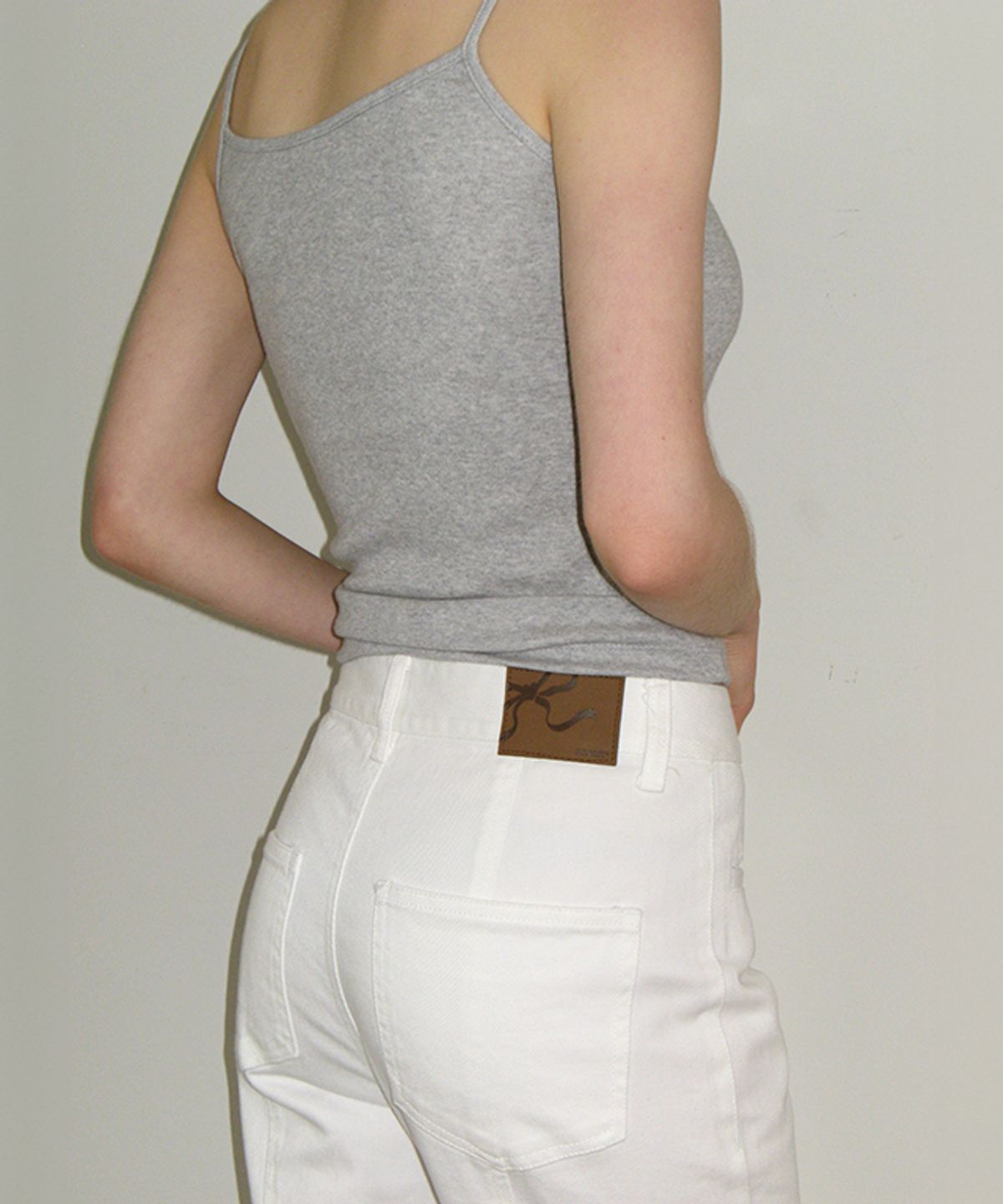 론론(RONRON) WELT POCKET BOOTSCUT DENIM PANTS WHITE