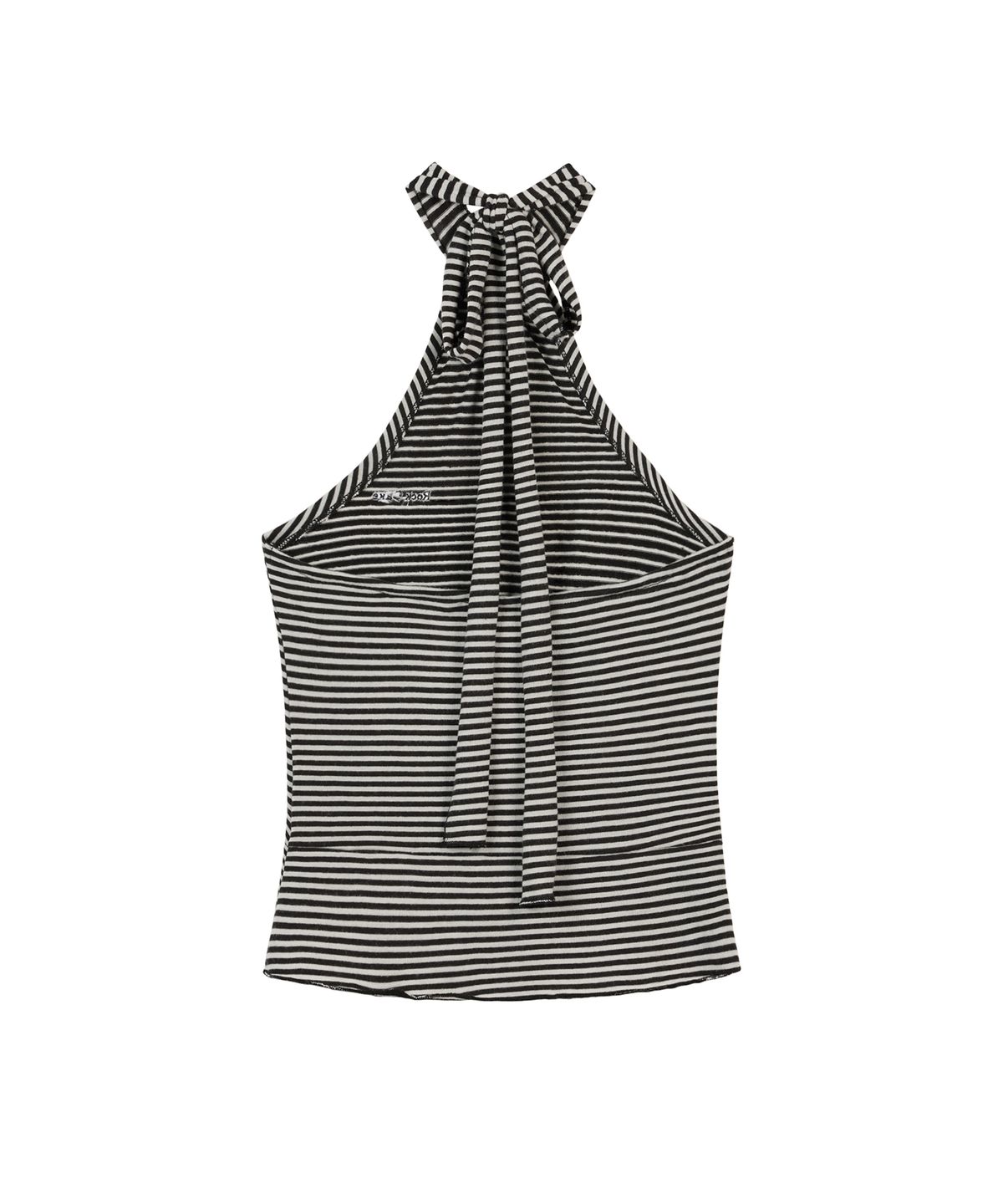 락케이크(ROCKCAKE) Stripe Halter Top - Black