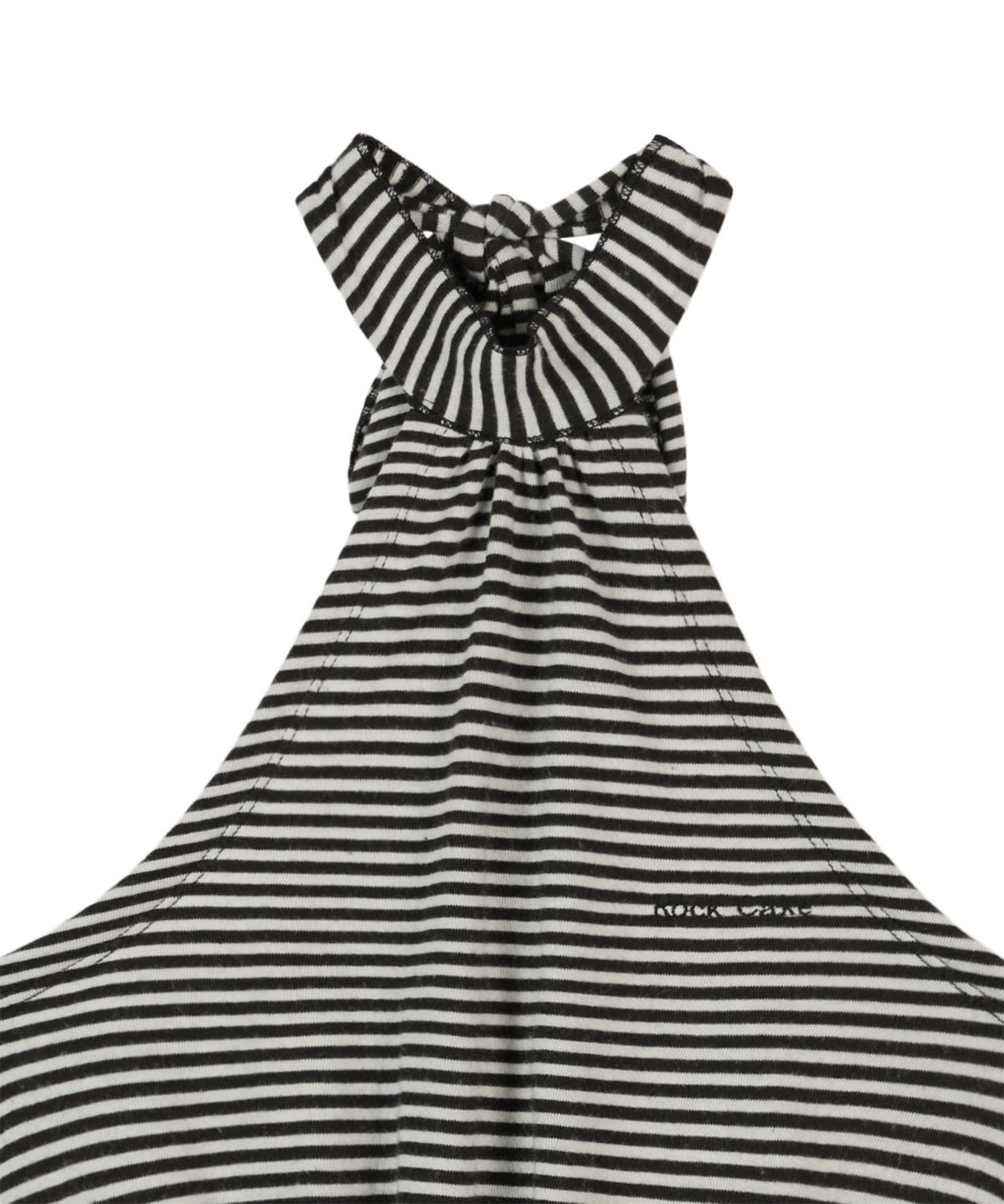 락케이크(ROCKCAKE) Stripe Halter Top - Black