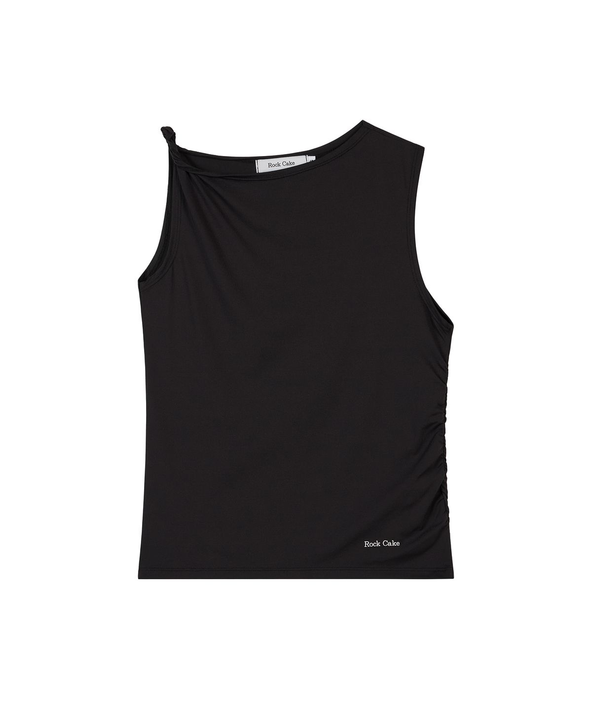 락케이크(ROCKCAKE) Drop Shoulder Twist Top - Black