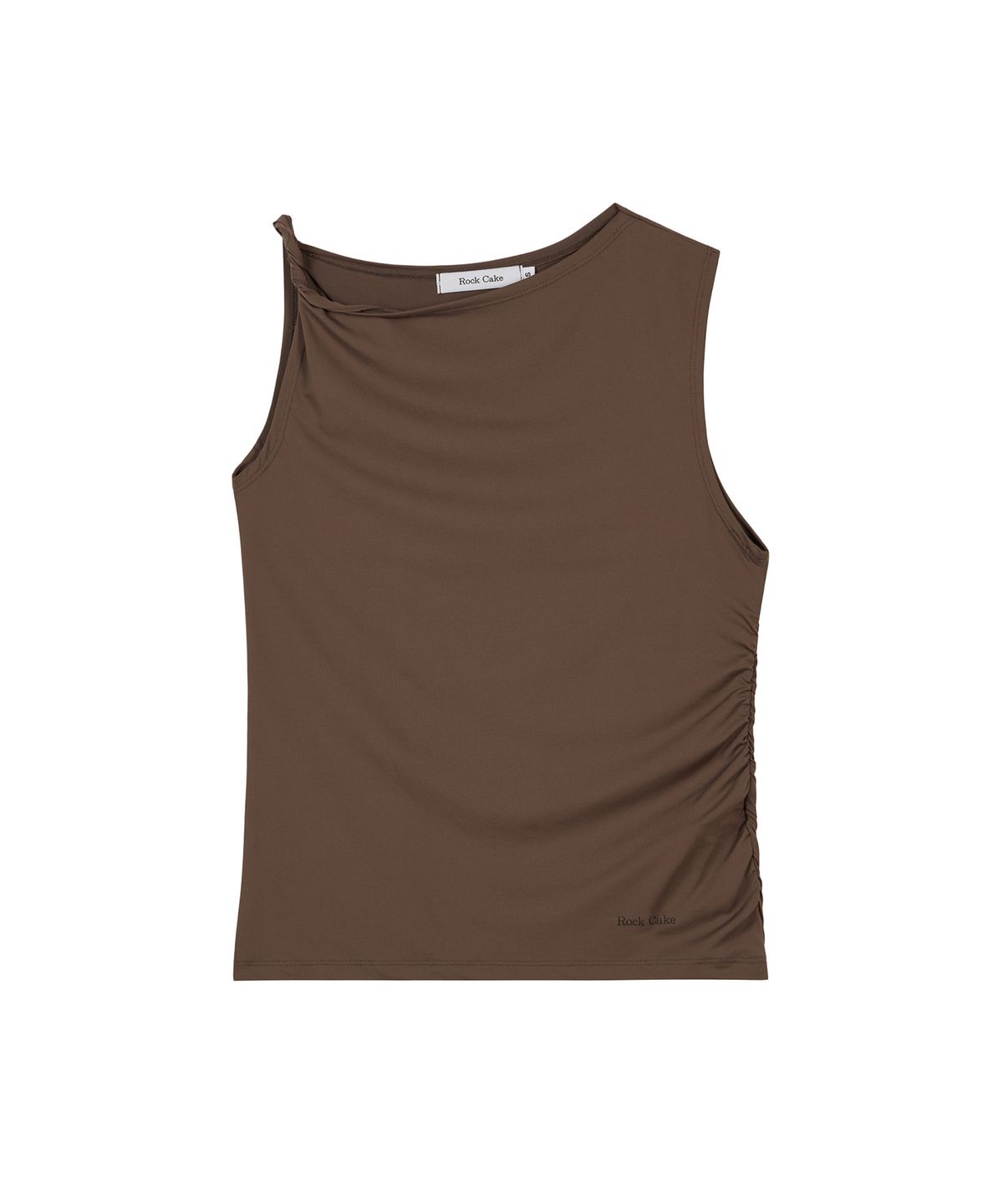 락케이크(ROCKCAKE) Drop Shoulder Twist Top - Brown
