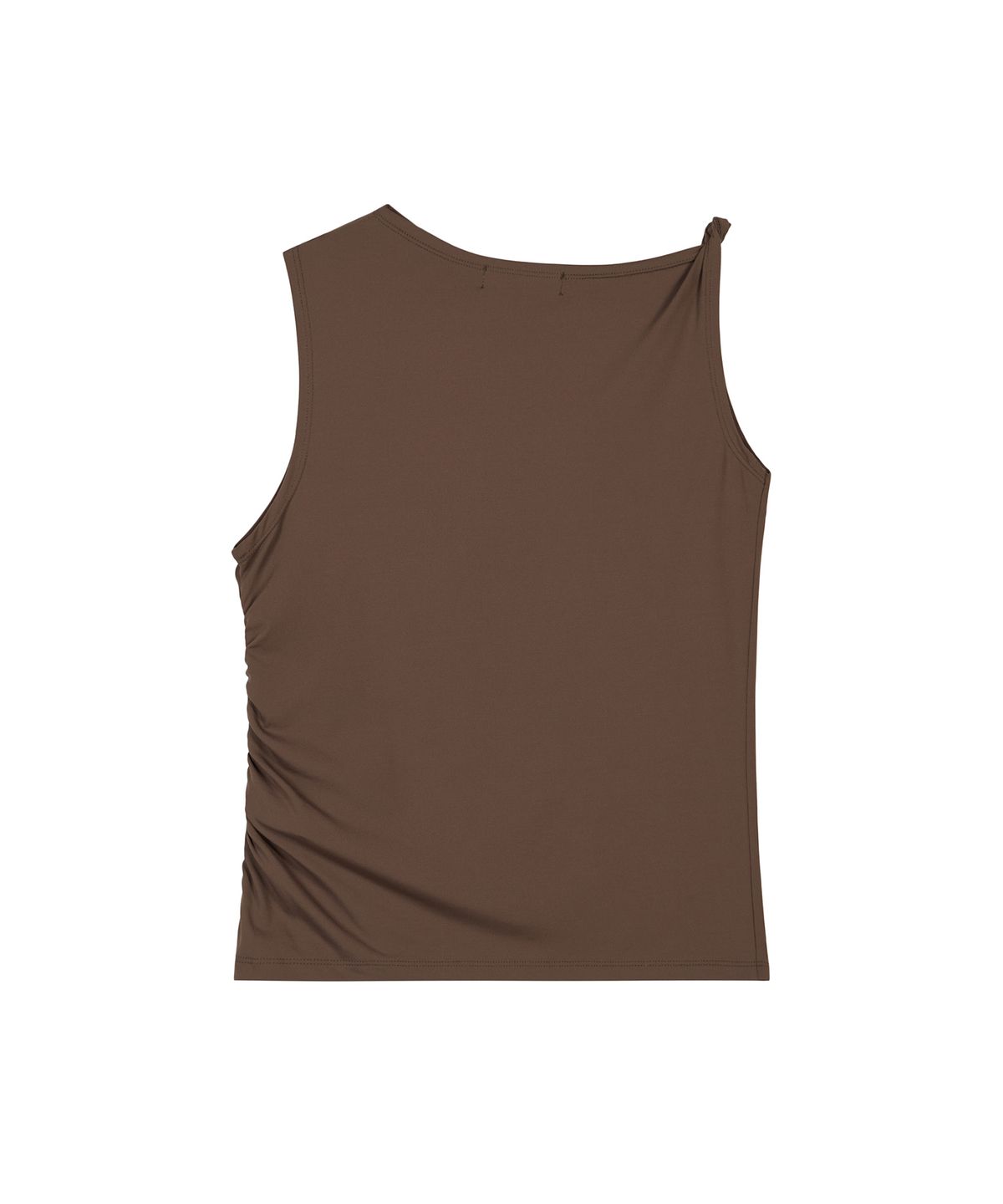 락케이크(ROCKCAKE) Drop Shoulder Twist Top - Brown
