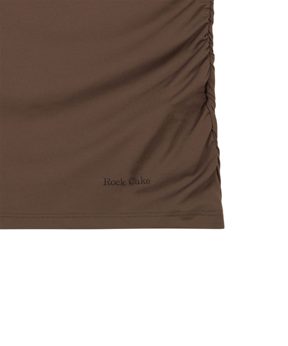 락케이크(ROCKCAKE) Drop Shoulder Twist Top - Brown