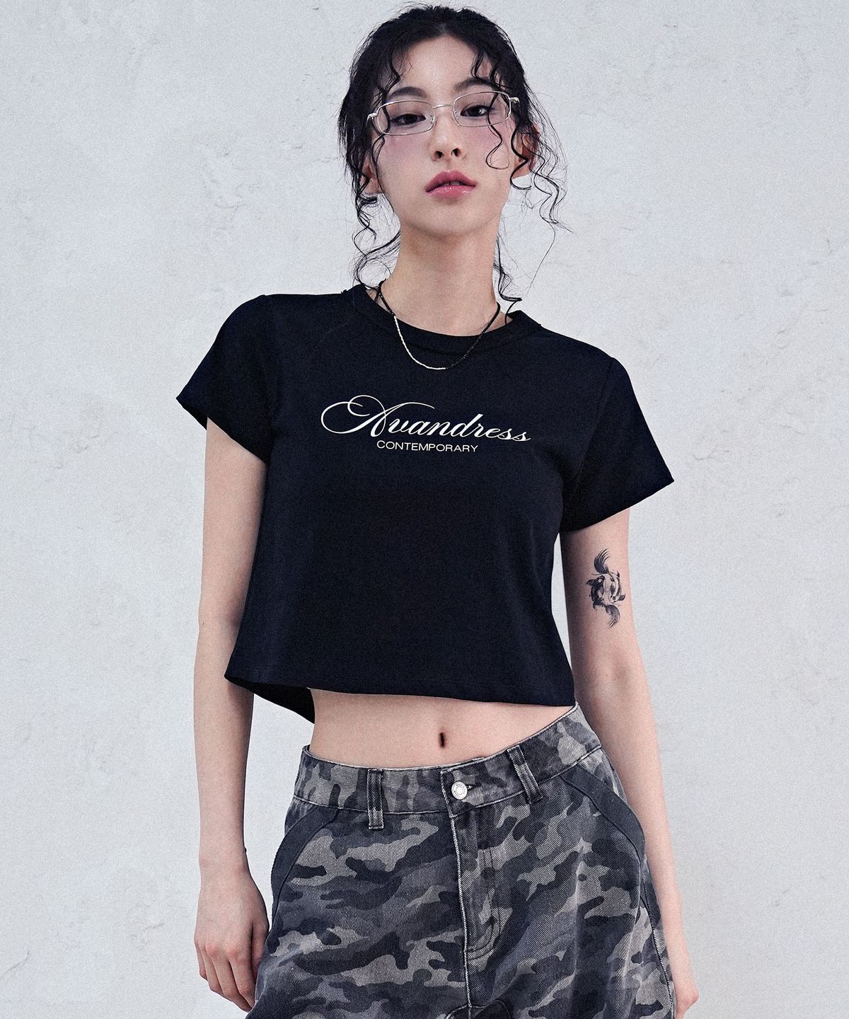 어반드레스(AVANDRESS) CREW Crop Tee - 2COL