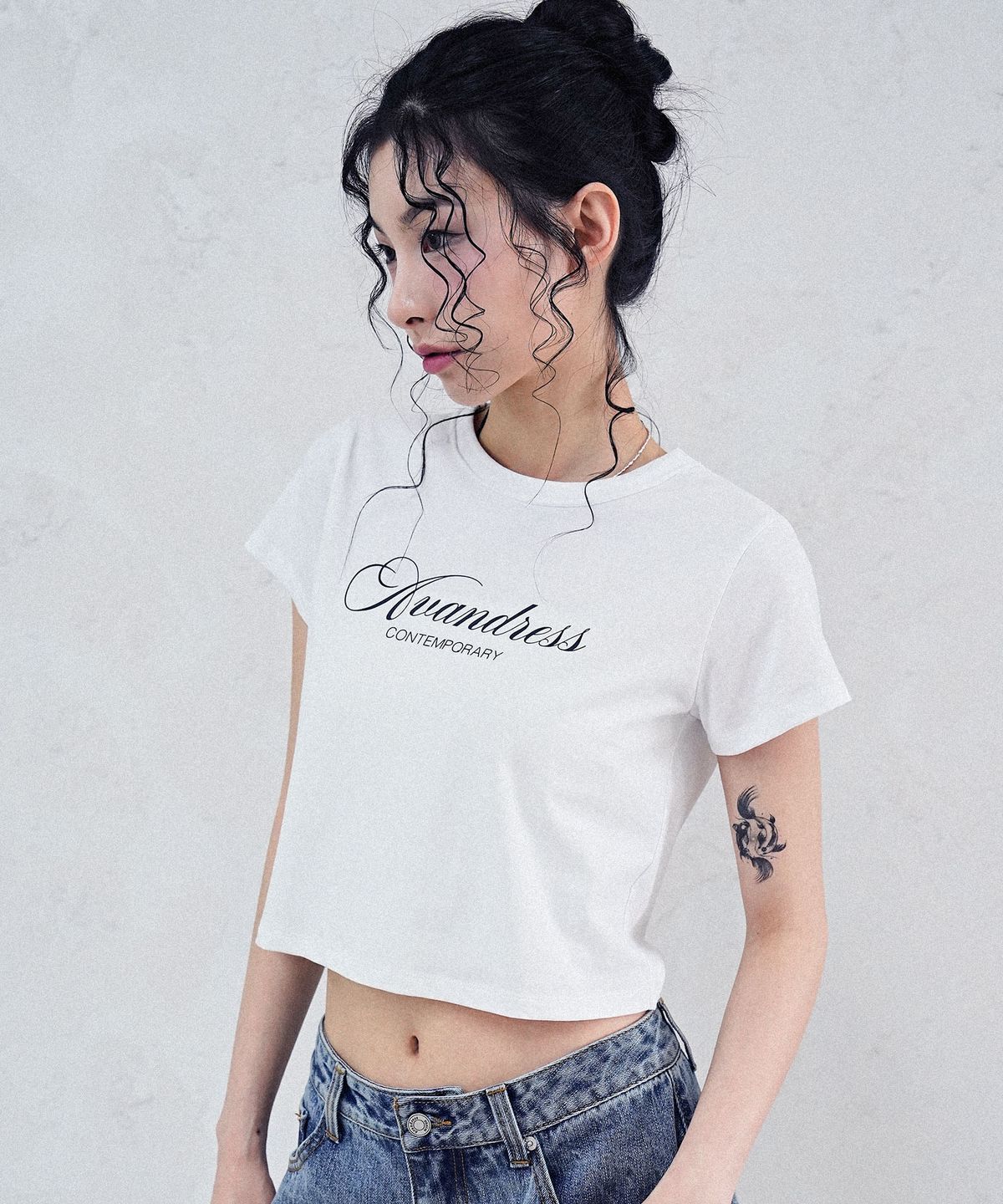 어반드레스(AVANDRESS) CREW Crop Tee - 2COL