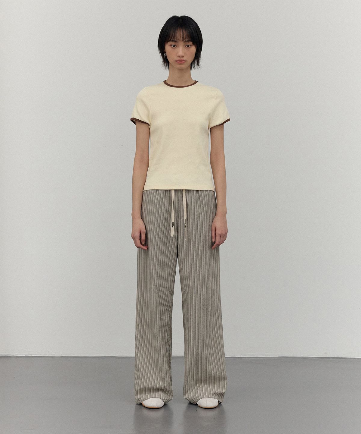 씨타(CITTA) Every Day Comfort Ringer T-shirts_CTT355(Beige)
