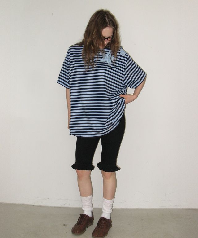 Tシャツ・カットソー RONRON STRIPE STAR APPLIQUE T SHIRT BLUE NAVY RR25BST4229BN MUSINSA | RONRON STRIPE STAR APPLIQUE T SHIRT BLUE NAVY