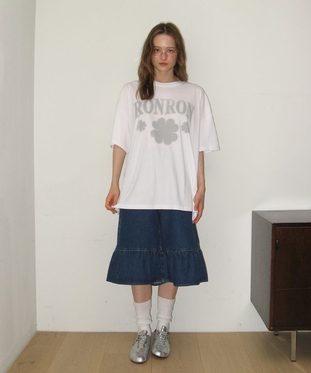 Tシャツ・カットソー RONRON AIRBRUSH CLOVER T SHIRT WHITE RR25BST4296WH MUSINSA | RONRON AIRBRUSH CLOVER T SHIRT WHITE