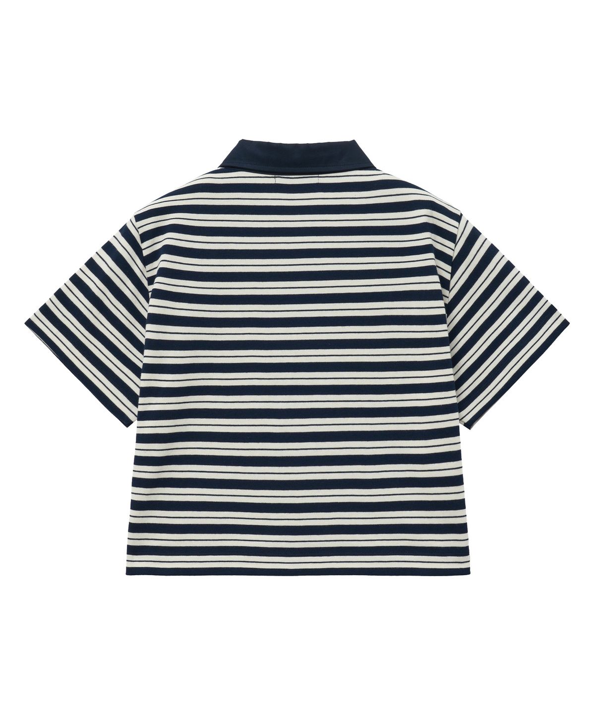 데이지신드롬(DAISY SYNDROME) ESSENTIAL STRIPE COLLAR TEE navy