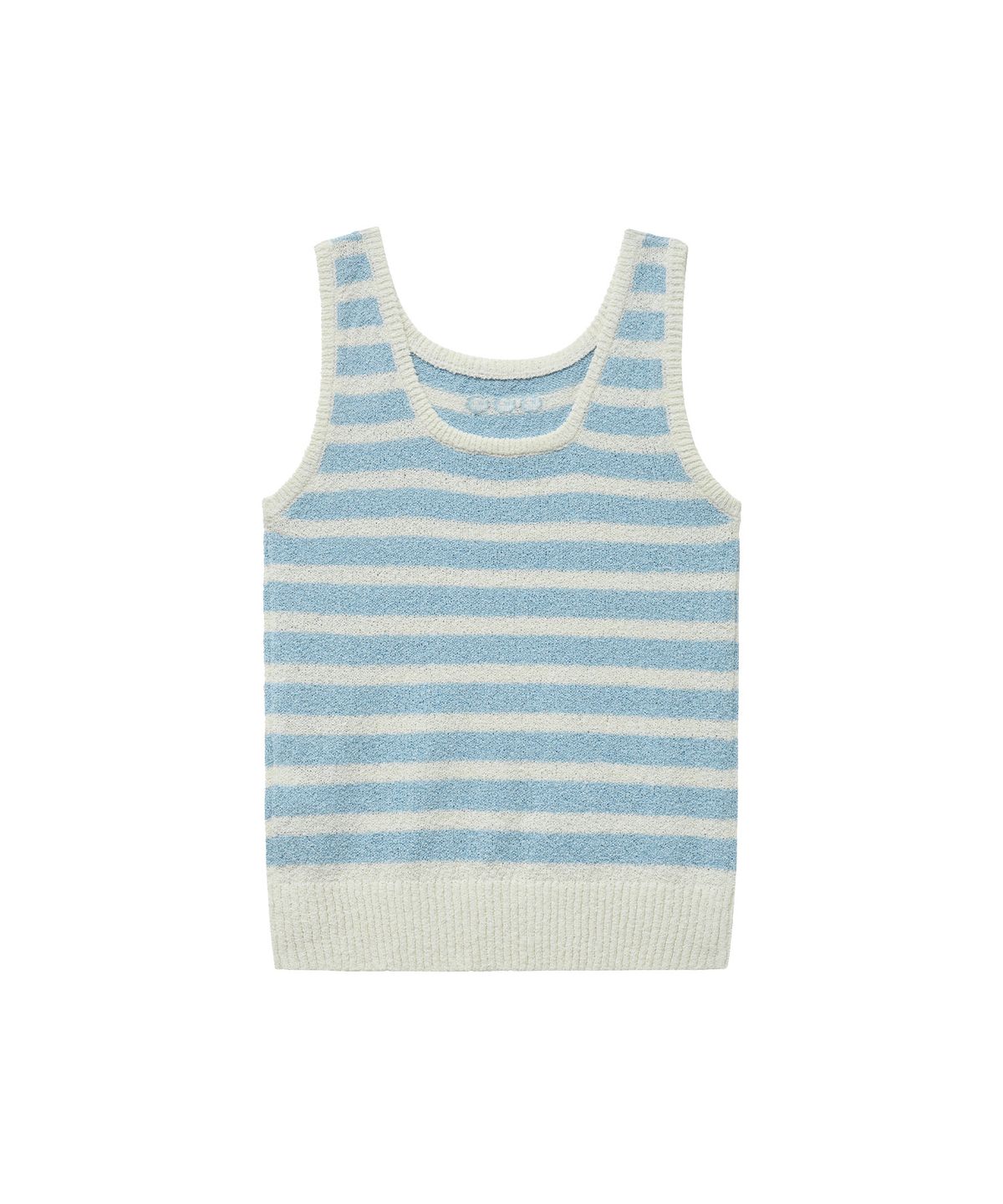 데이지신드롬(DAISY SYNDROME) SQUARE STRIPE SLEEVELESS KNIT sky blue
