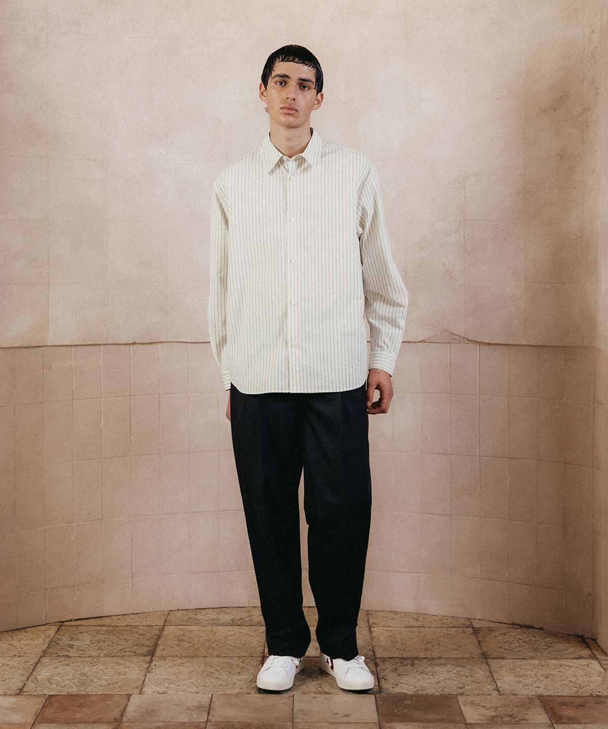 셔터(SHIRTER) ARCHE SHIRT (STRIPE IVORY)