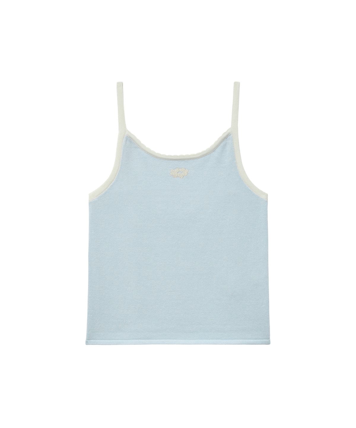 데이지신드롬(DAISY SYNDROME) SCALLOP SLEEVELESS KNIT sky blue