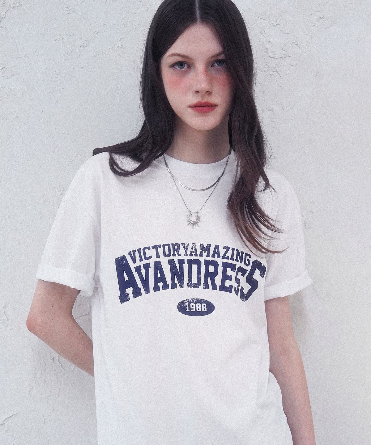 어반드레스(AVANDRESS) Vintage Crack Hero Loosefit T-shirt - 5COL