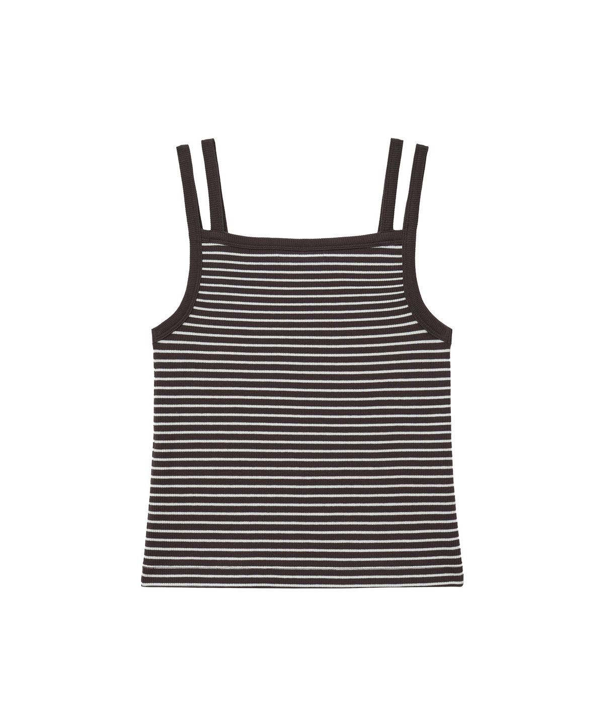 데이지신드롬(DAISY SYNDROME) STRAP RIBBED SLEEVELESS brown