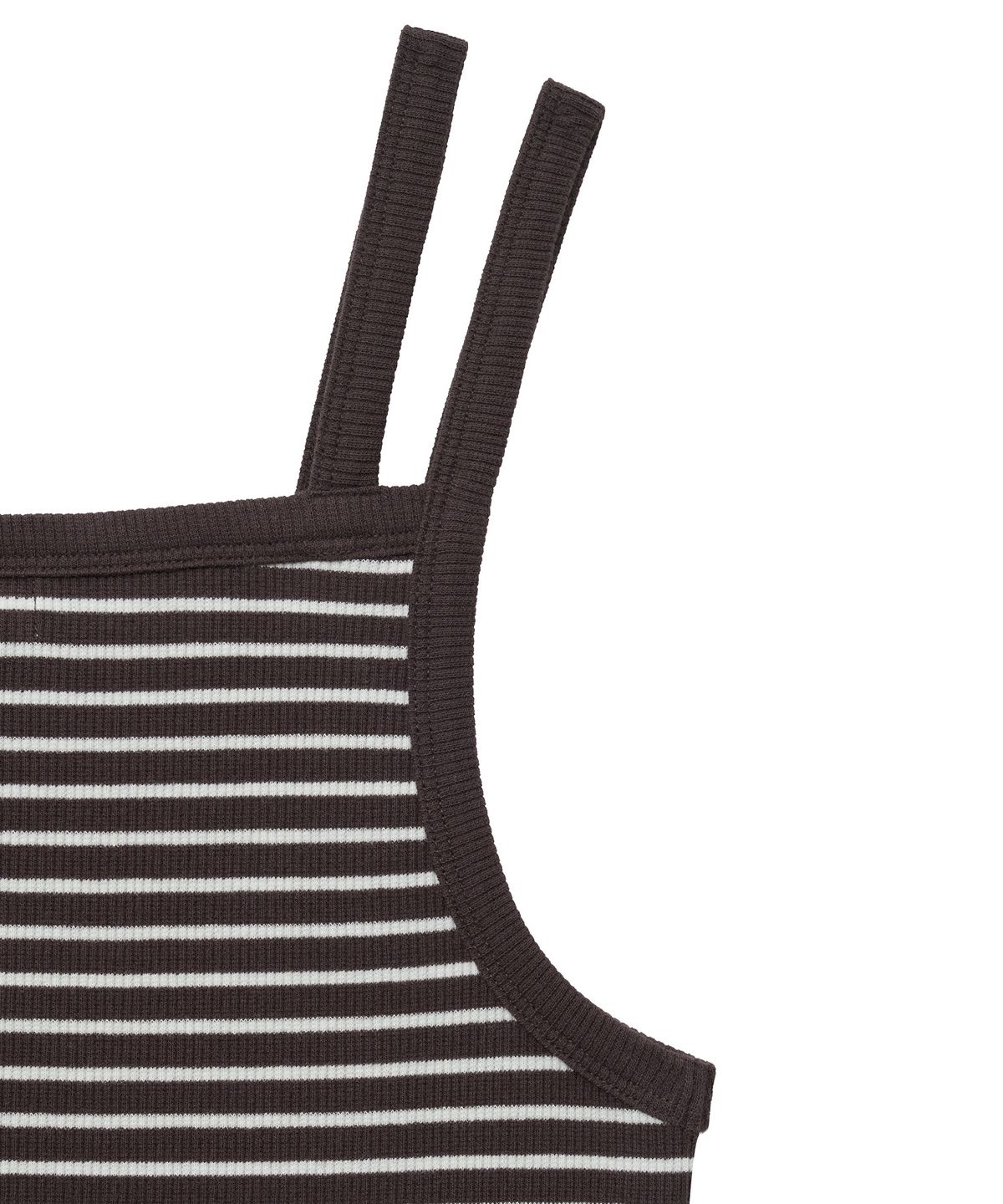 데이지신드롬(DAISY SYNDROME) STRAP RIBBED SLEEVELESS brown