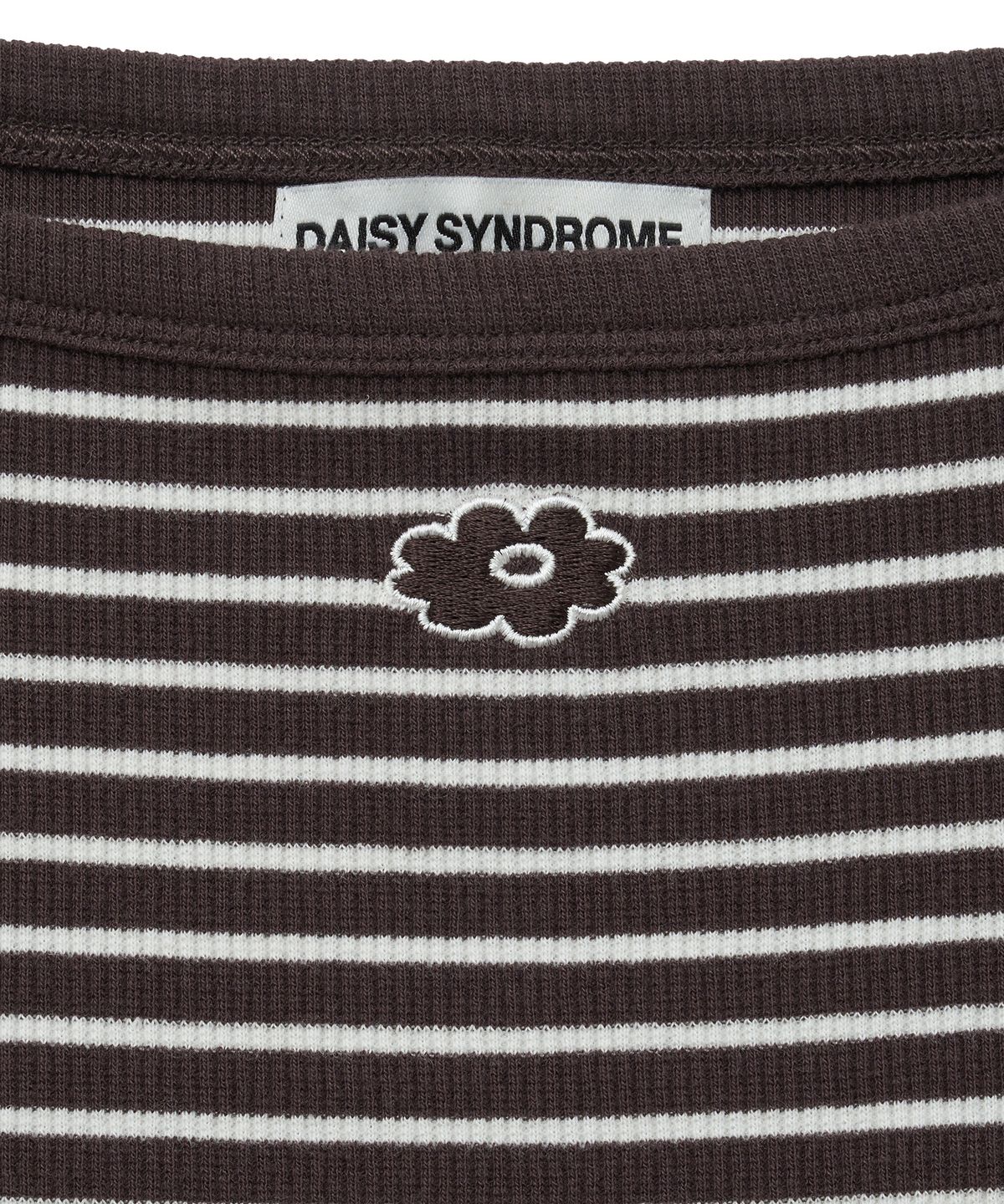 데이지신드롬(DAISY SYNDROME) STRAP RIBBED SLEEVELESS brown