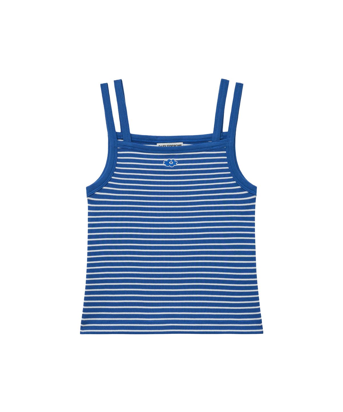 데이지신드롬(DAISY SYNDROME) STRAP RIBBED SLEEVELESS blue
