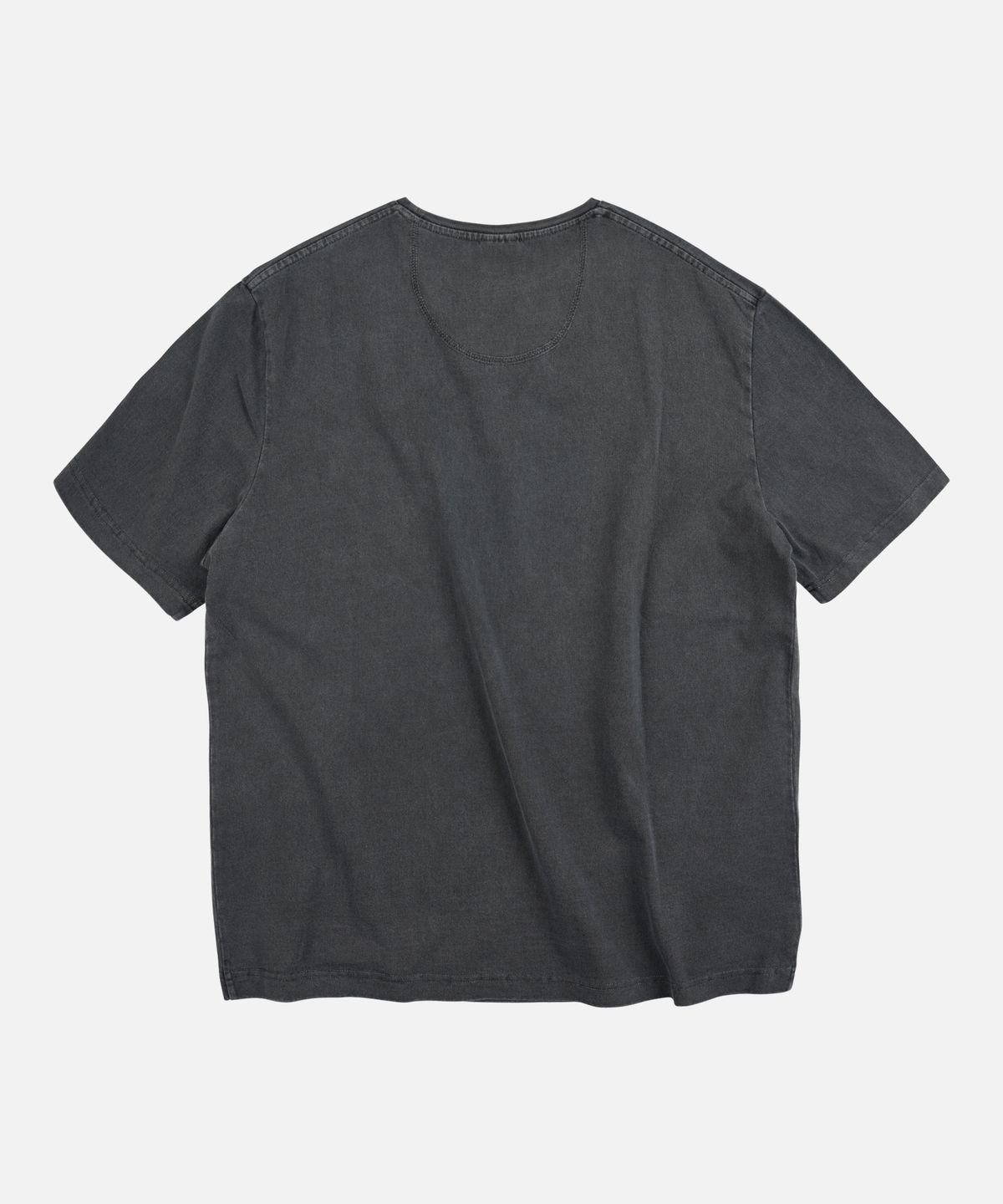 프리즘웍스(FRIZMWORKS) COVER STITCH PIGMENT DYEING TEE _ CHARCOAL