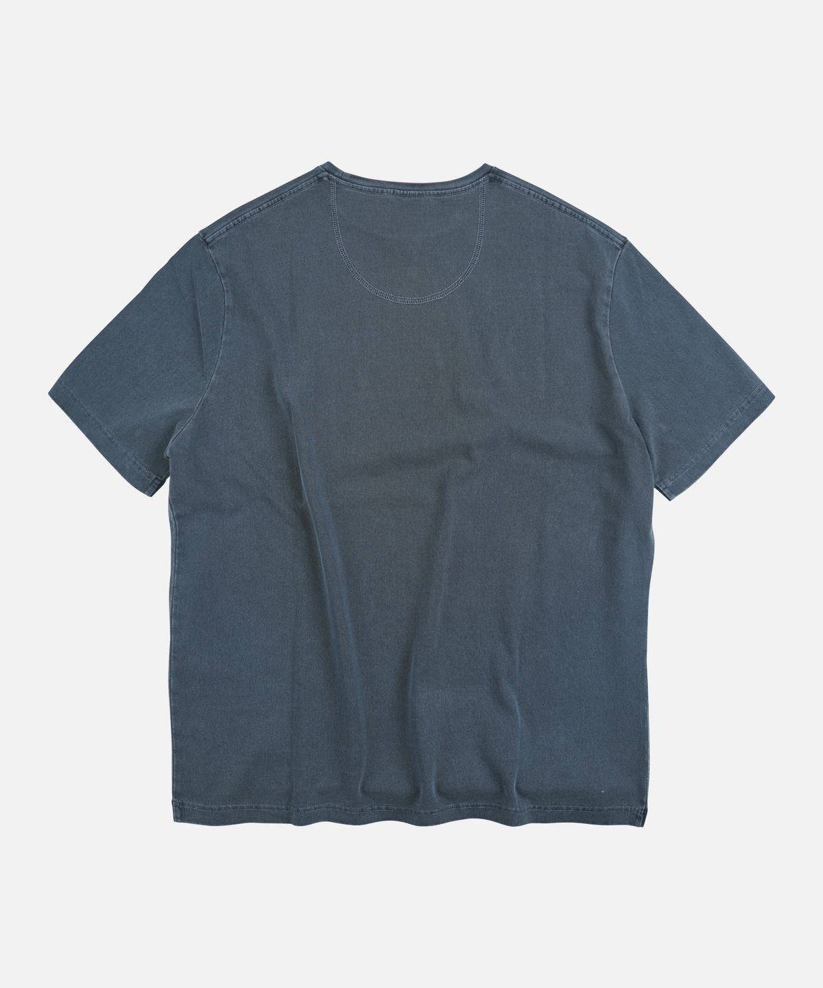 프리즘웍스(FRIZMWORKS) COVER STITCH PIGMENT DYEING TEE _ NAVY