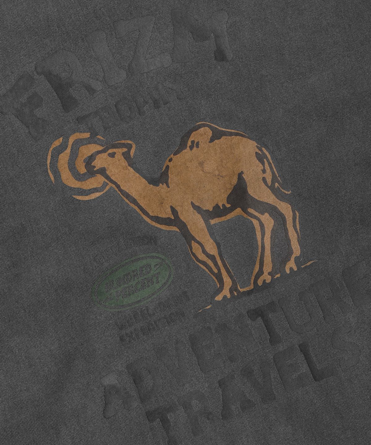 프리즘웍스(FRIZMWORKS) TROPHY PIGMENT DYEING TEE _ CHARCOAL