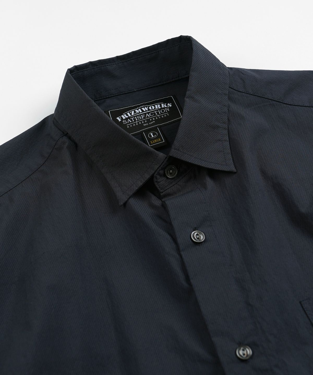 프리즘웍스(FRIZMWORKS) FEATHER CN RELAXED HALF SHIRT _ NAVY