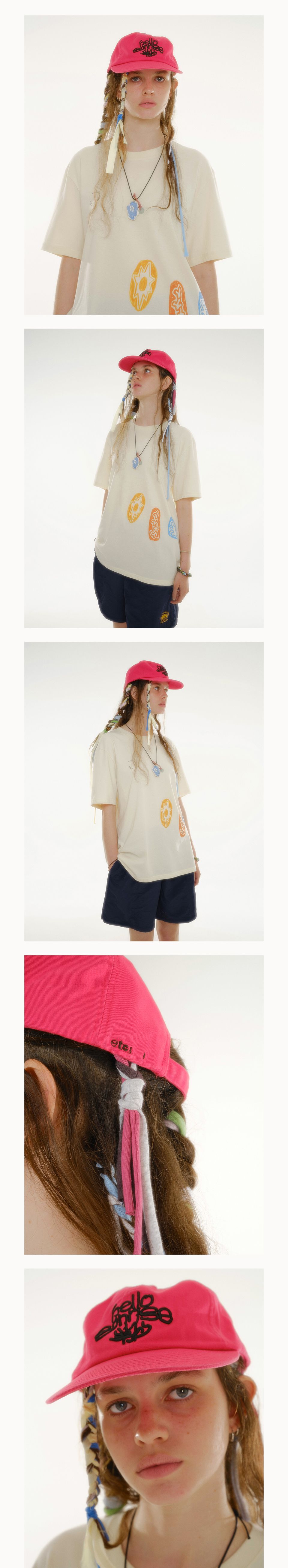 HELLO■HS x ETCblank Sunrise Dancing 6panel Cap_Cherry Red HS x ETCblank Sunrise Dancing 6panel Cap_Cherry Red - Hello