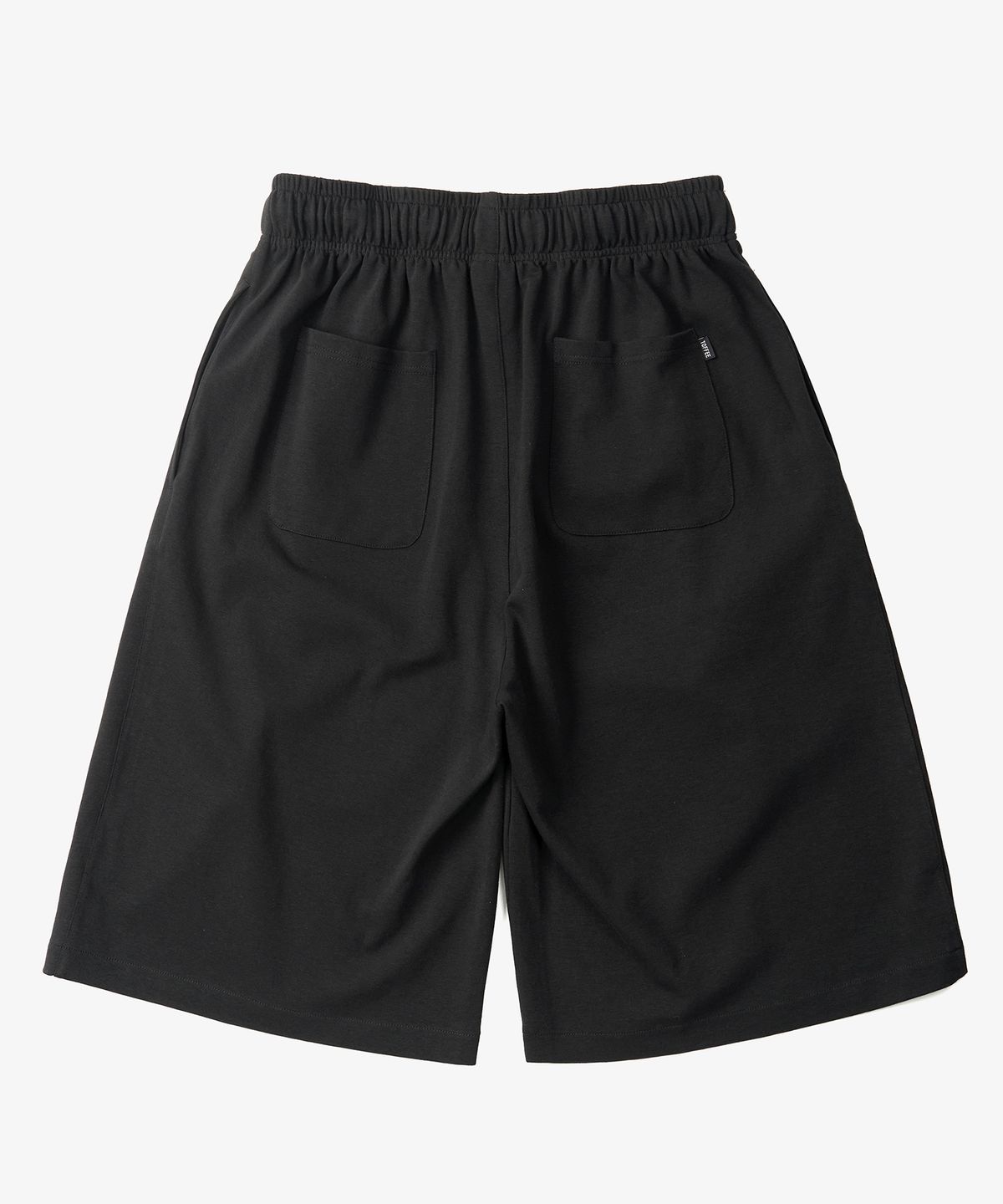 토피(TOFFEE) 원턱 스웻 버뮤다 팬츠 (BLACK)