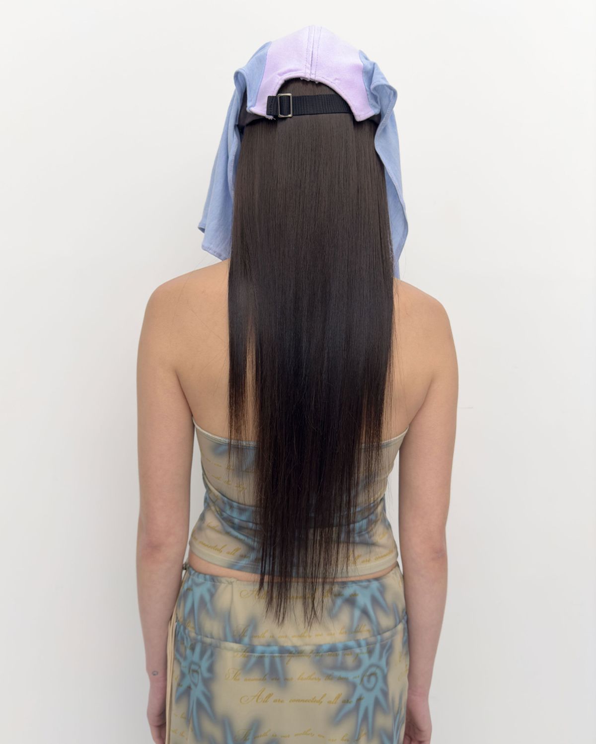 퓨레(PUREE) Mural mesh halter neck top Sand