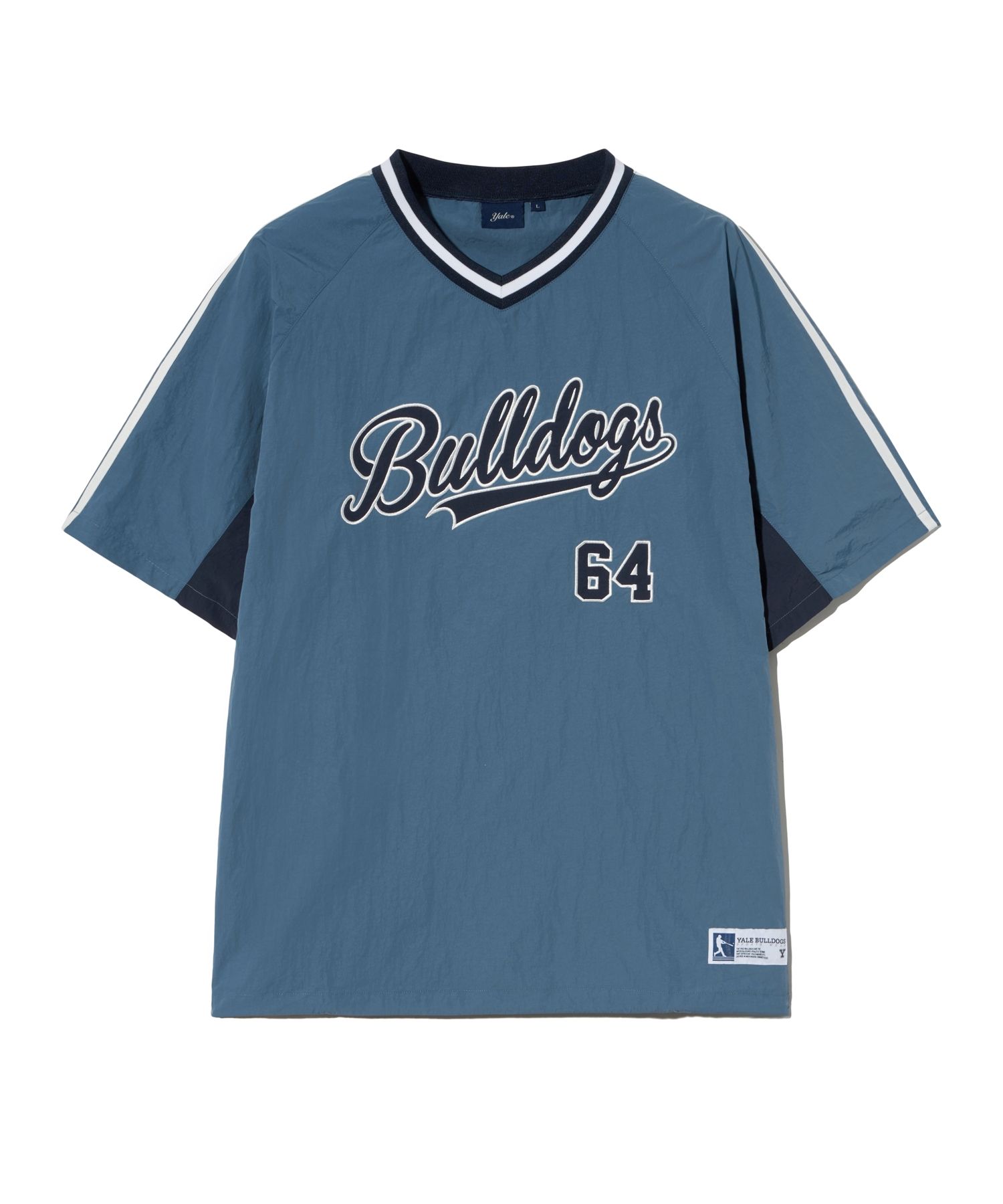 ☆YALE☆ BASEBALL SHORTSLEEVE NYLON TSHIRT IVORYCHARCOAL YFM MUSINSA | YALE BASEBALL SHORT-SLEEVE NYLON T-SHIRT(3 colors)