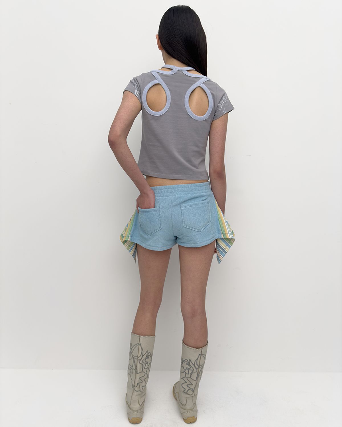 퓨레(PUREE) Hanky shorts Baby blue