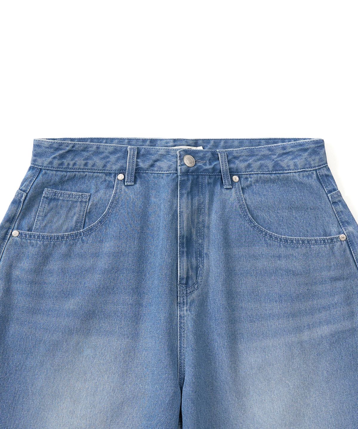 엑스컨테이너(EXCONTAINER) 딥 워싱 와이드 데님 팬츠  (BLUE)