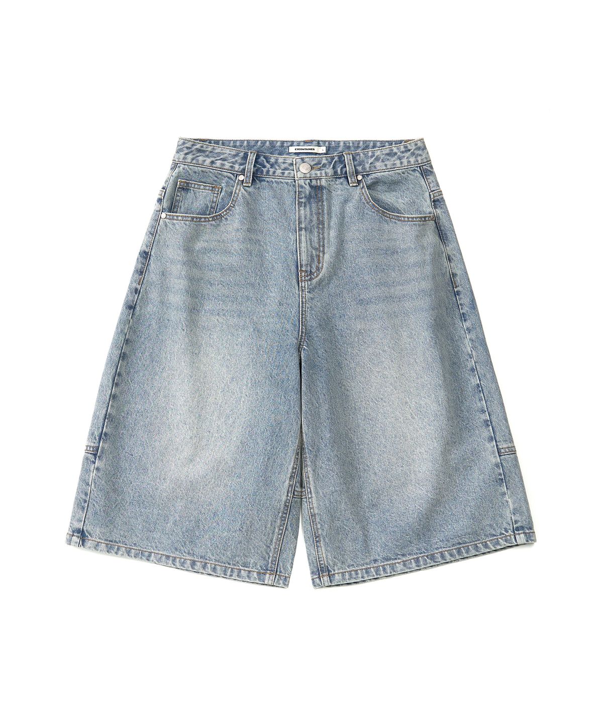 엑스컨테이너(EXCONTAINER) 인시전 버뮤다 데님 팬츠 (LIGHT BLUE)