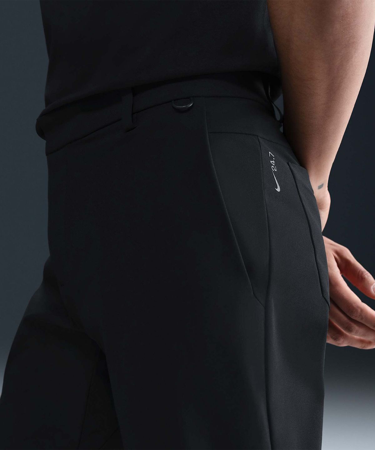 나이키(NIKE) 24.7 퍼펙트스트레치 드라이 핏 5포켓 슬림 핏 팬츠 M - 블랙:블랙:다크 스모크 그레이 / HQ6929-010