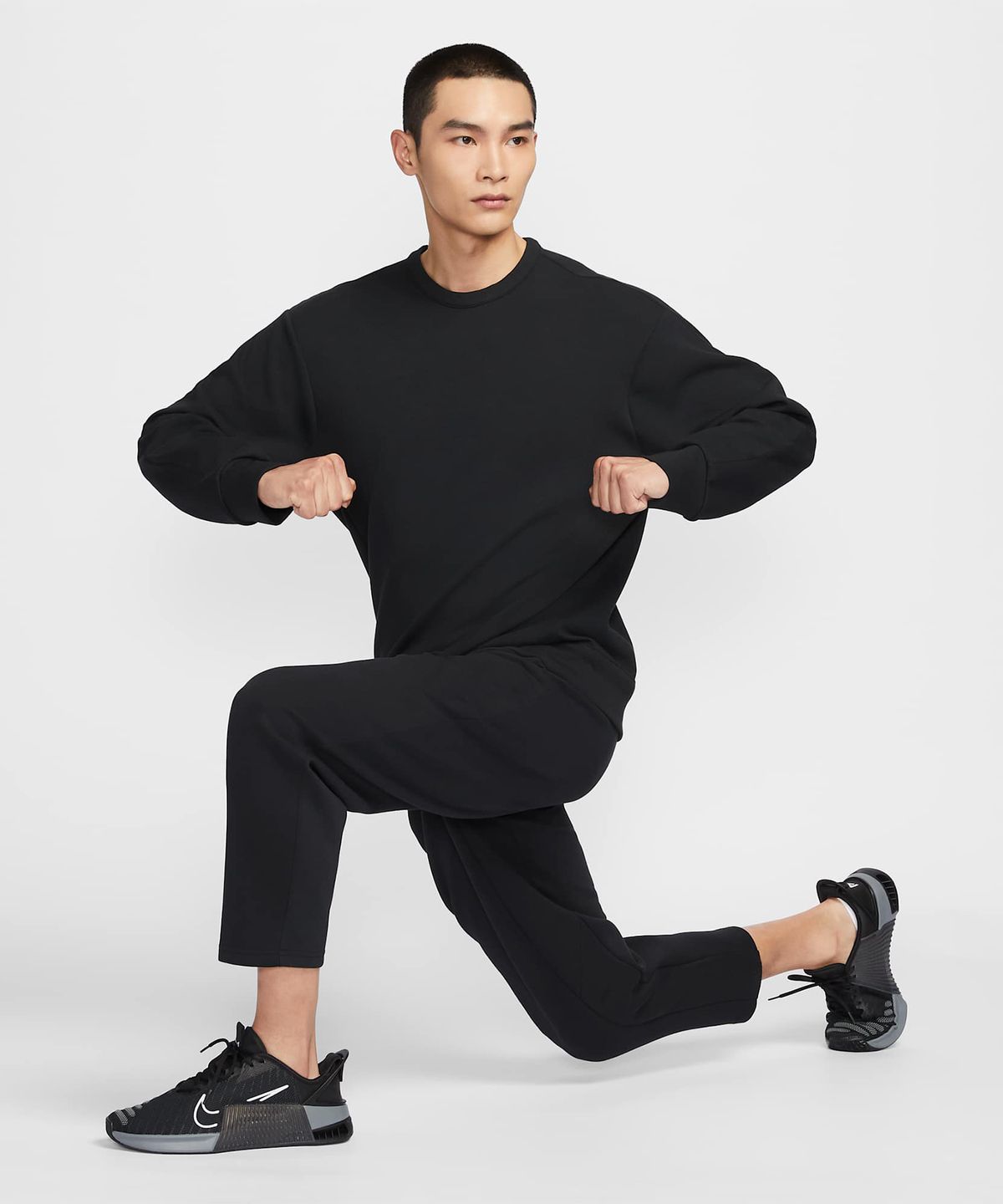 나이키(NIKE) 24.7 임파서블리소프트 드라이 핏 크루 M - 블랙:다크 스모크 그레이 / HQ6965-010